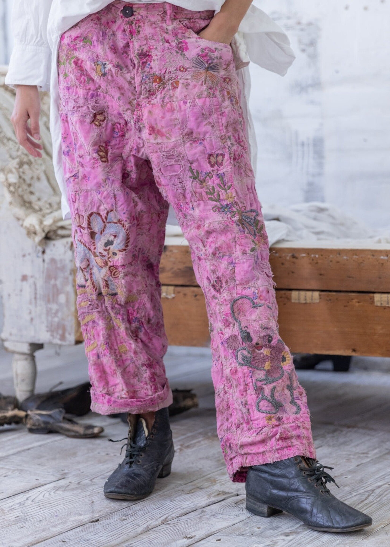 Magnolia Pearl Lil Friends Miner Pants 505 Kashmiri Pink One Size