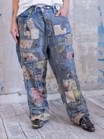 Magnolia Pearl Patchwork Crossroads Denims Pants 537 Washed Indigo