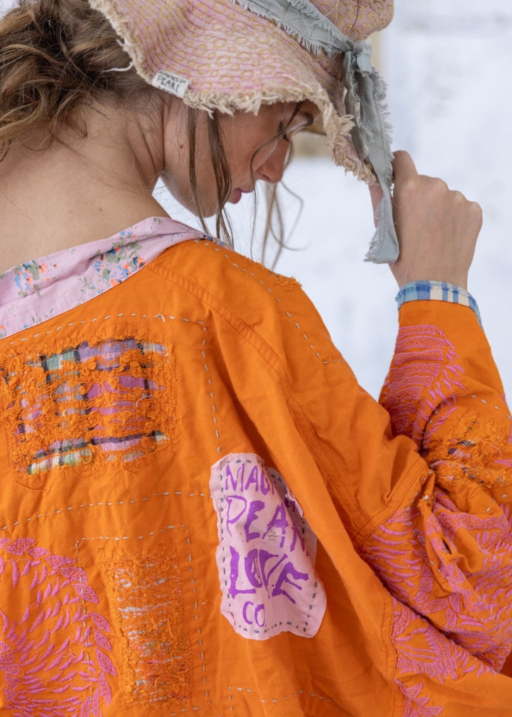Magnolia Pearl Dharma Dragon Emb Kimono Jacket 809 Marmalade