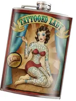 Trixie & Milo Tattooed Lady Flask