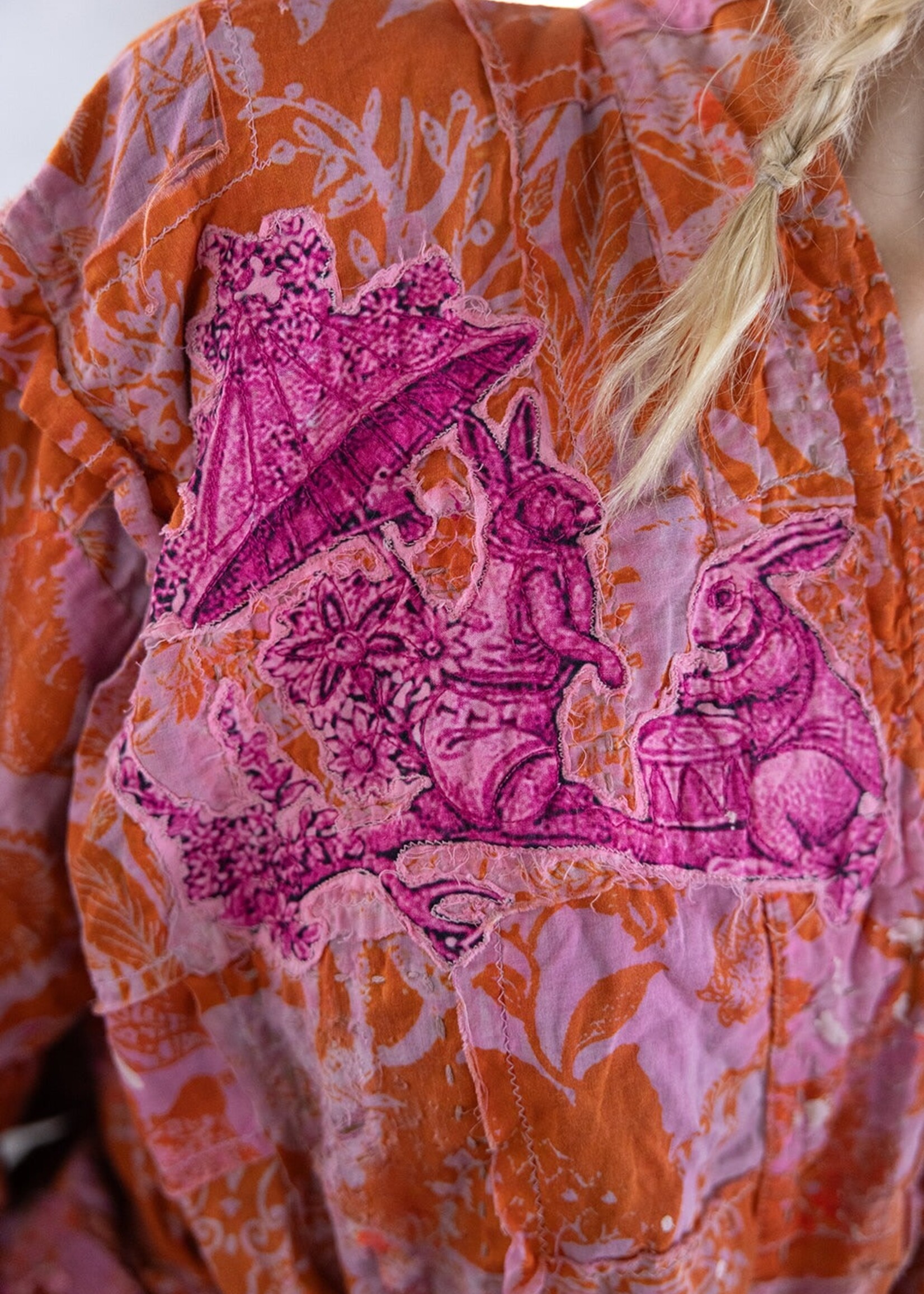 Magnolia Pearl Patchwork Kei Kimono Jacket 964 Marmalade One Size