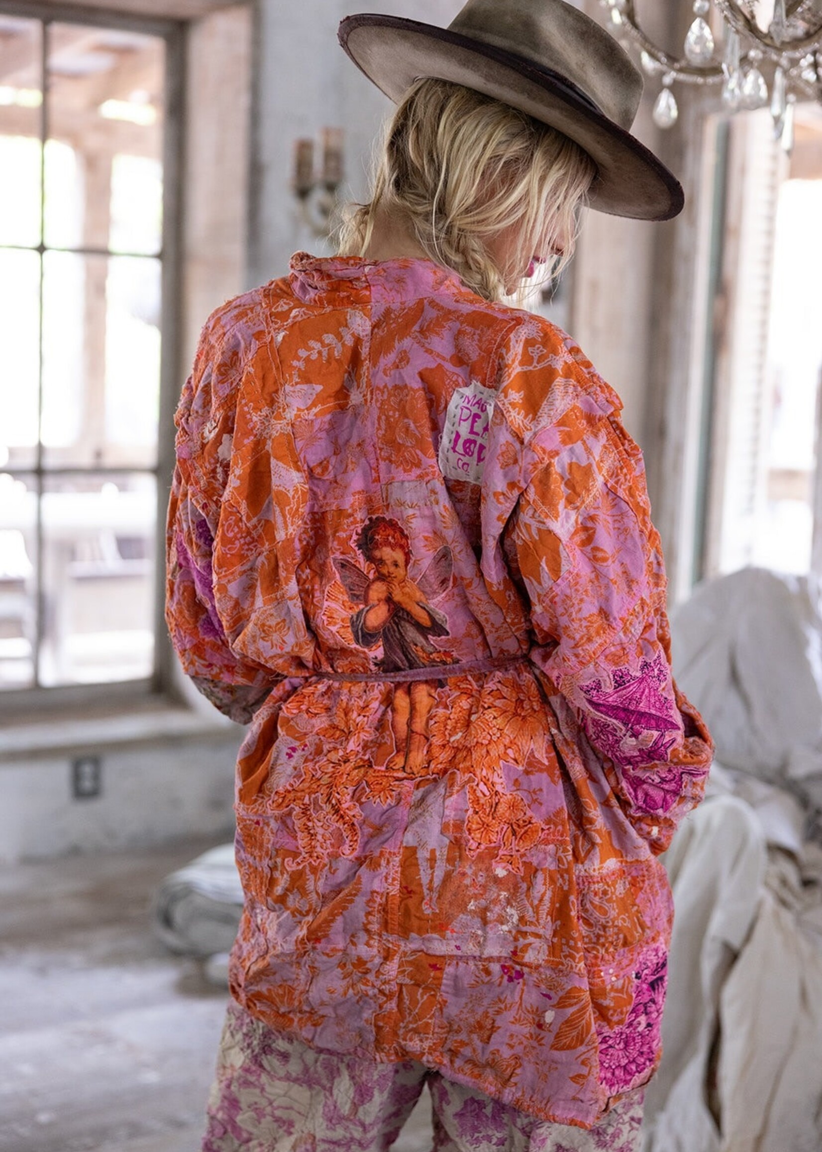 Magnolia Pearl Patchwork Kei Kimono Jacket 964 Marmalade One Size