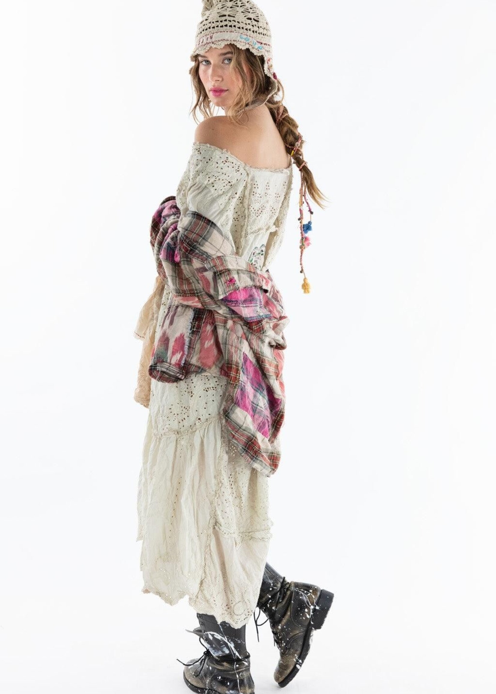 Magnolia Pearl Eyelet Patchwork Helenia Dress 938 Moonlight One Size