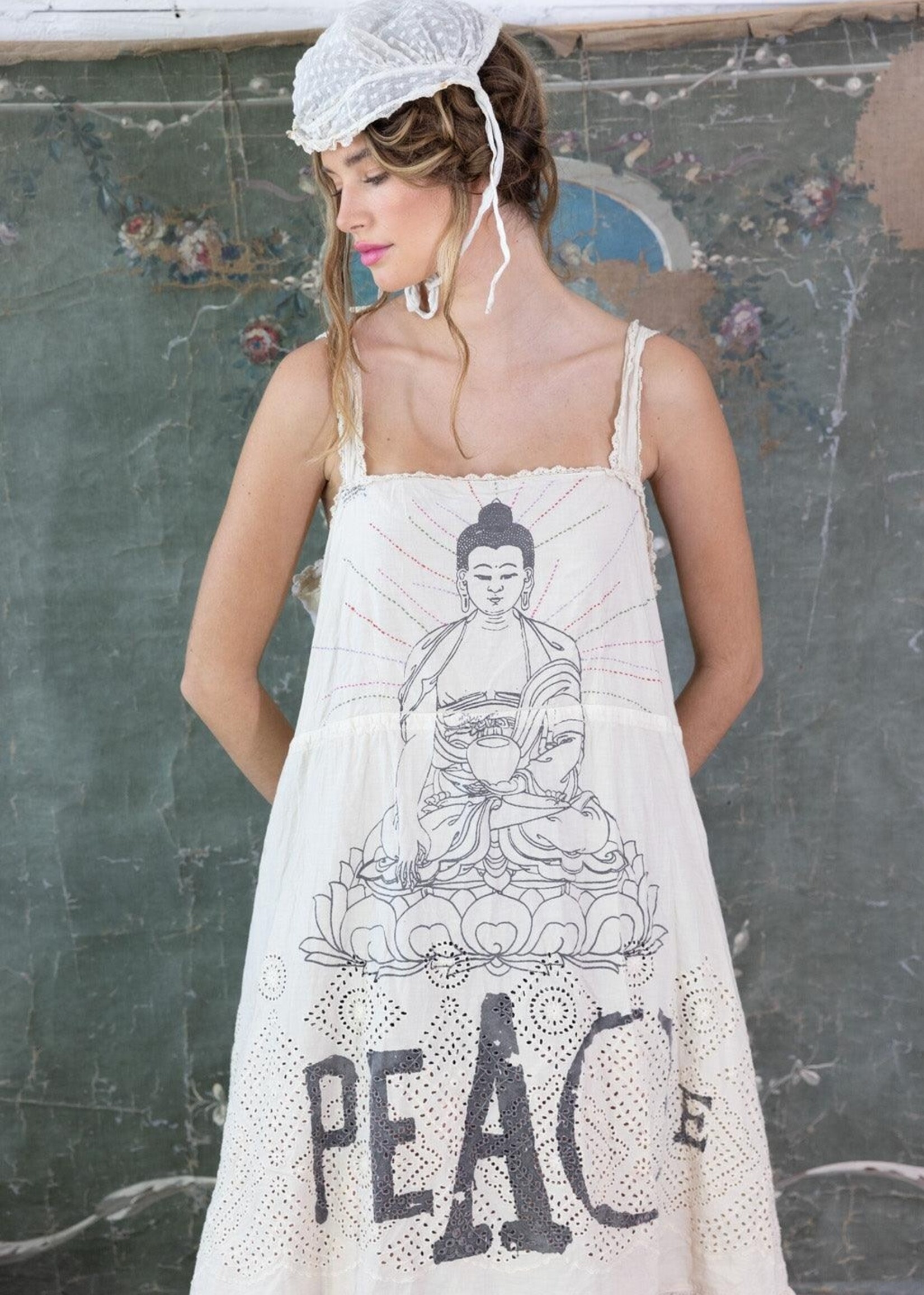 Magnolia Pearl Eyelet Tevy Peace Tank Dress 956 Moonlight One Size