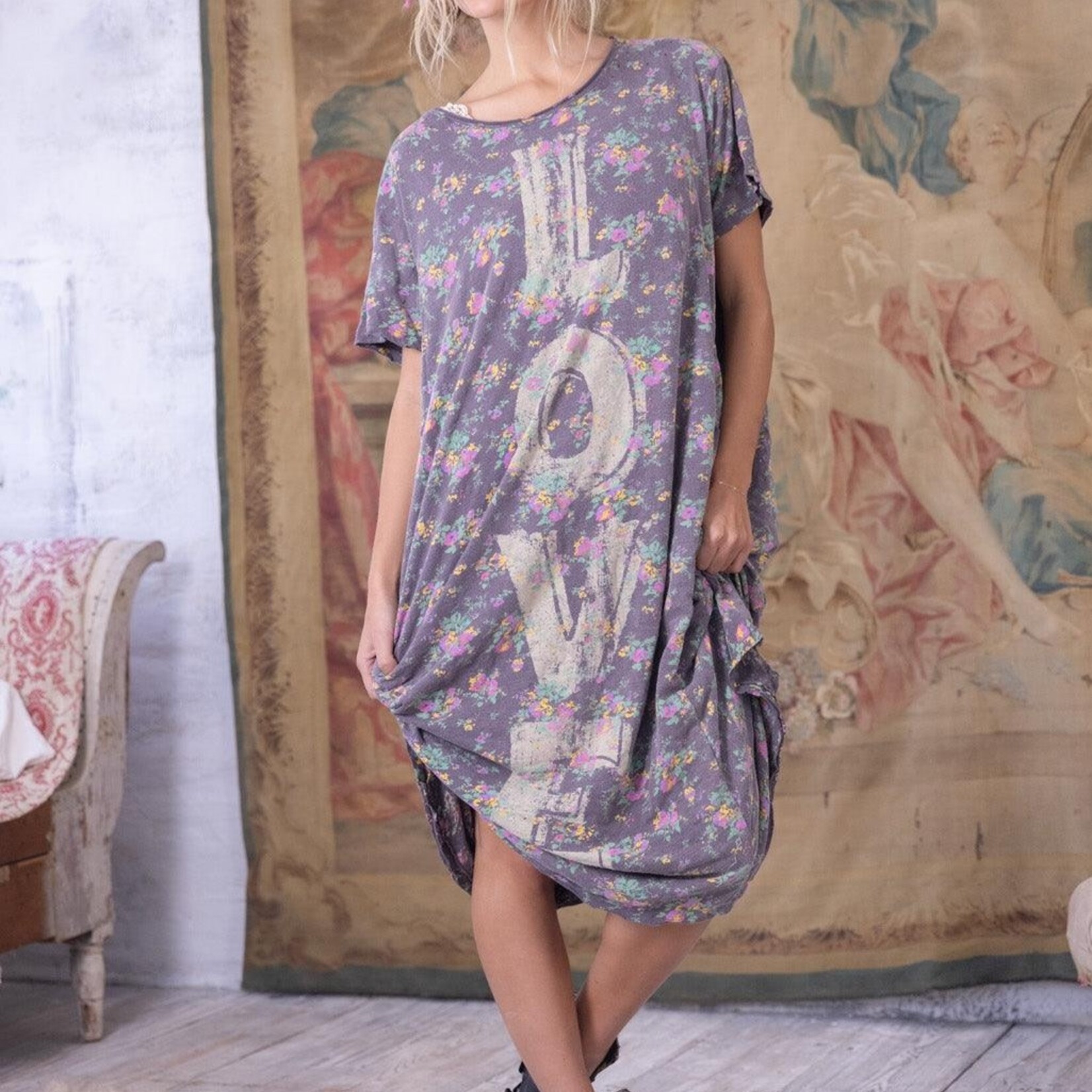 Magnolia Pearl Floral Circus Love Tee Dress 1049 Ramon One Size