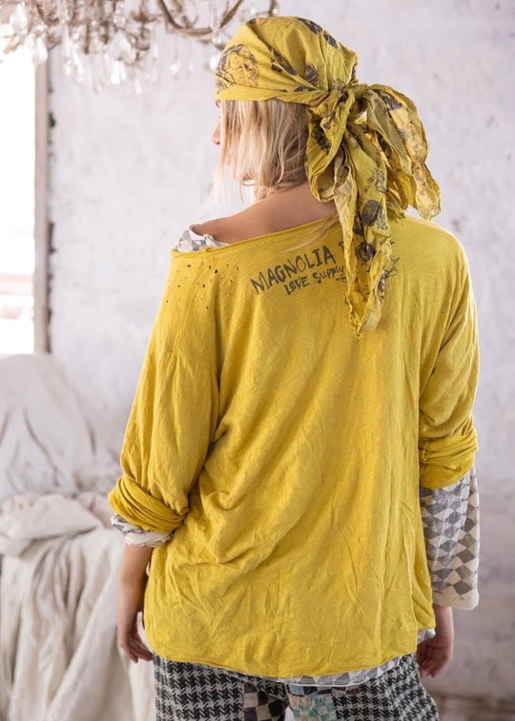 Magnolia Pearl Abbeyrosa Viggo Tee Top 1942 Yellow Plum One Size