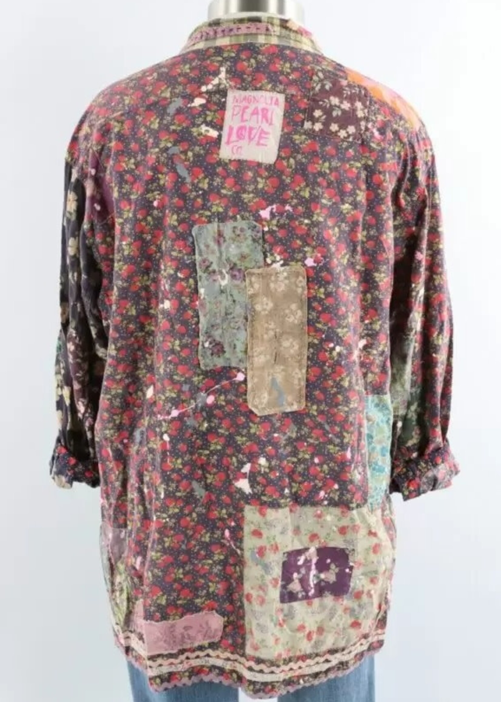 Magnolia Pearl Patchwork Adison Workshirt Top 1744 Big Crush One Size