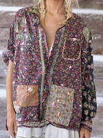Magnolia Pearl Patchwork Adison Workshirt Top 1744 Big Crush One Size