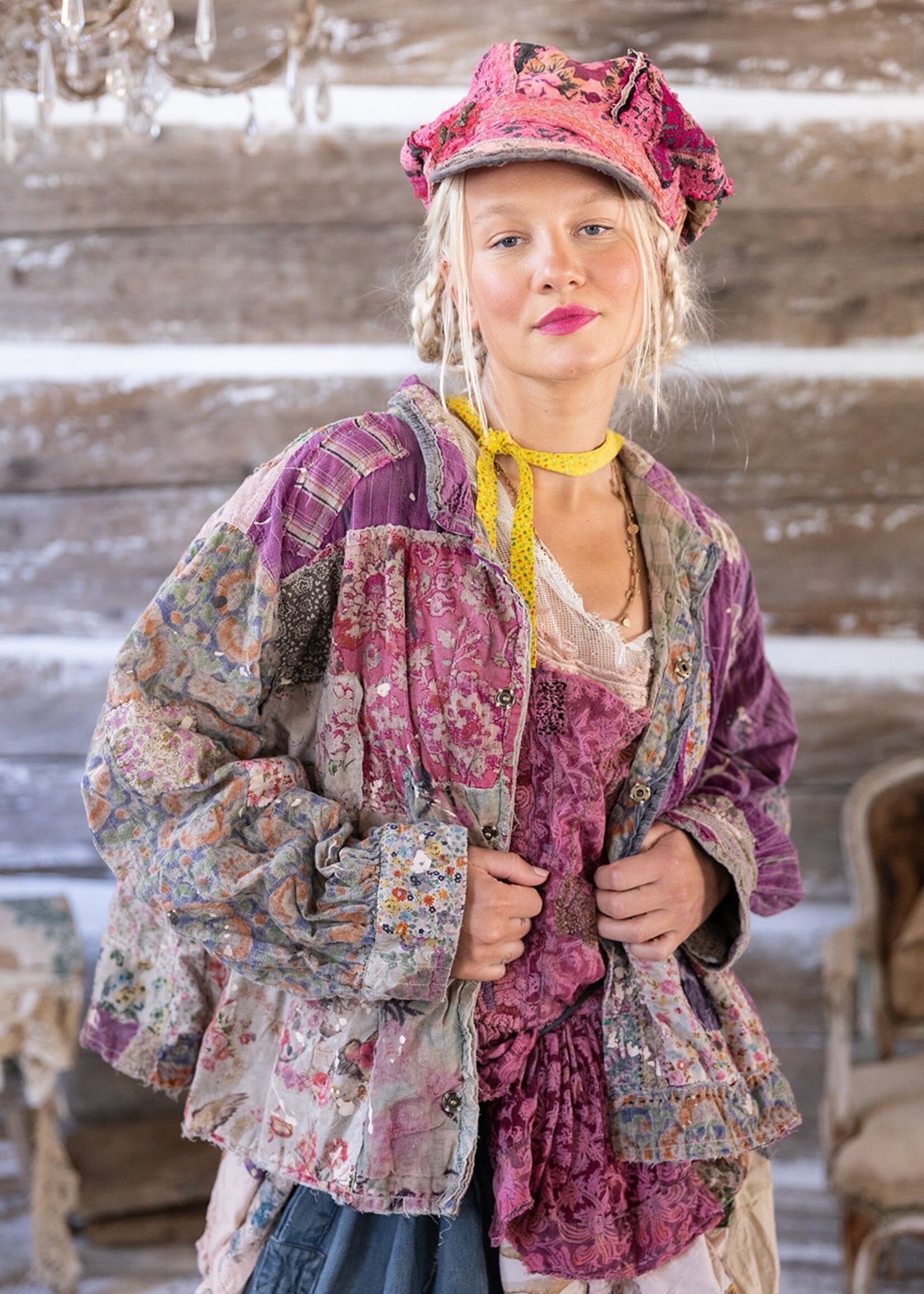 Magnolia Pearl Patchwork Baishan Over Shirt Top 1693 Gueliz One Size