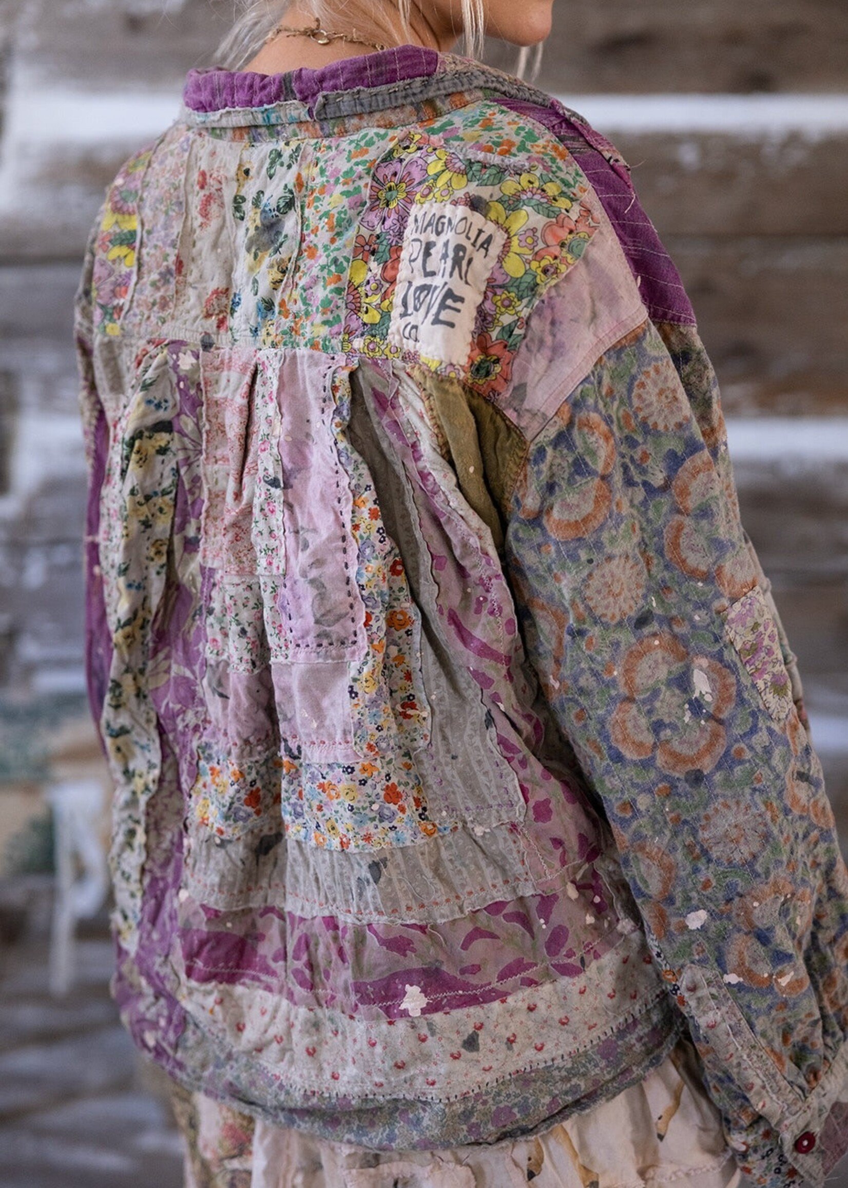 Magnolia Pearl Patchwork Baishan Over Shirt Top 1693 Gueliz One Size