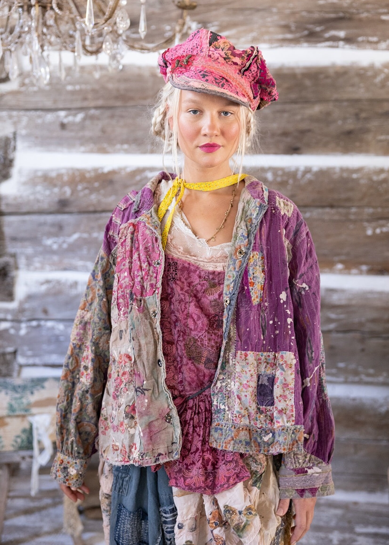 Magnolia Pearl Patchwork Baishan Over Shirt Top 1693 Gueliz One Size