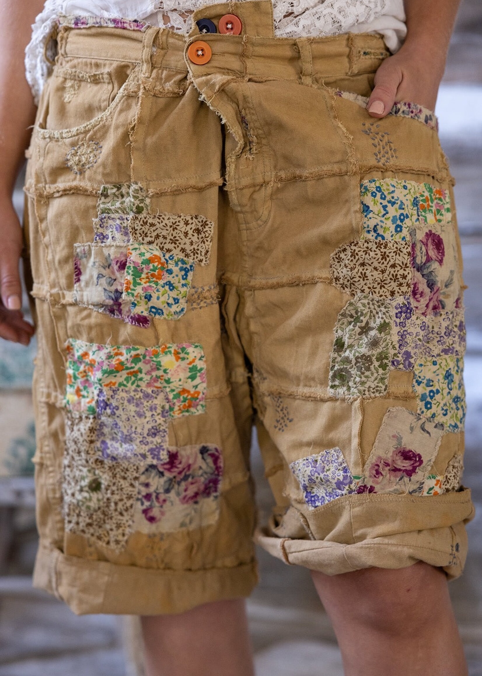 Magnolia Pearl Patchwork Miner Shorts 042 Manger One Size