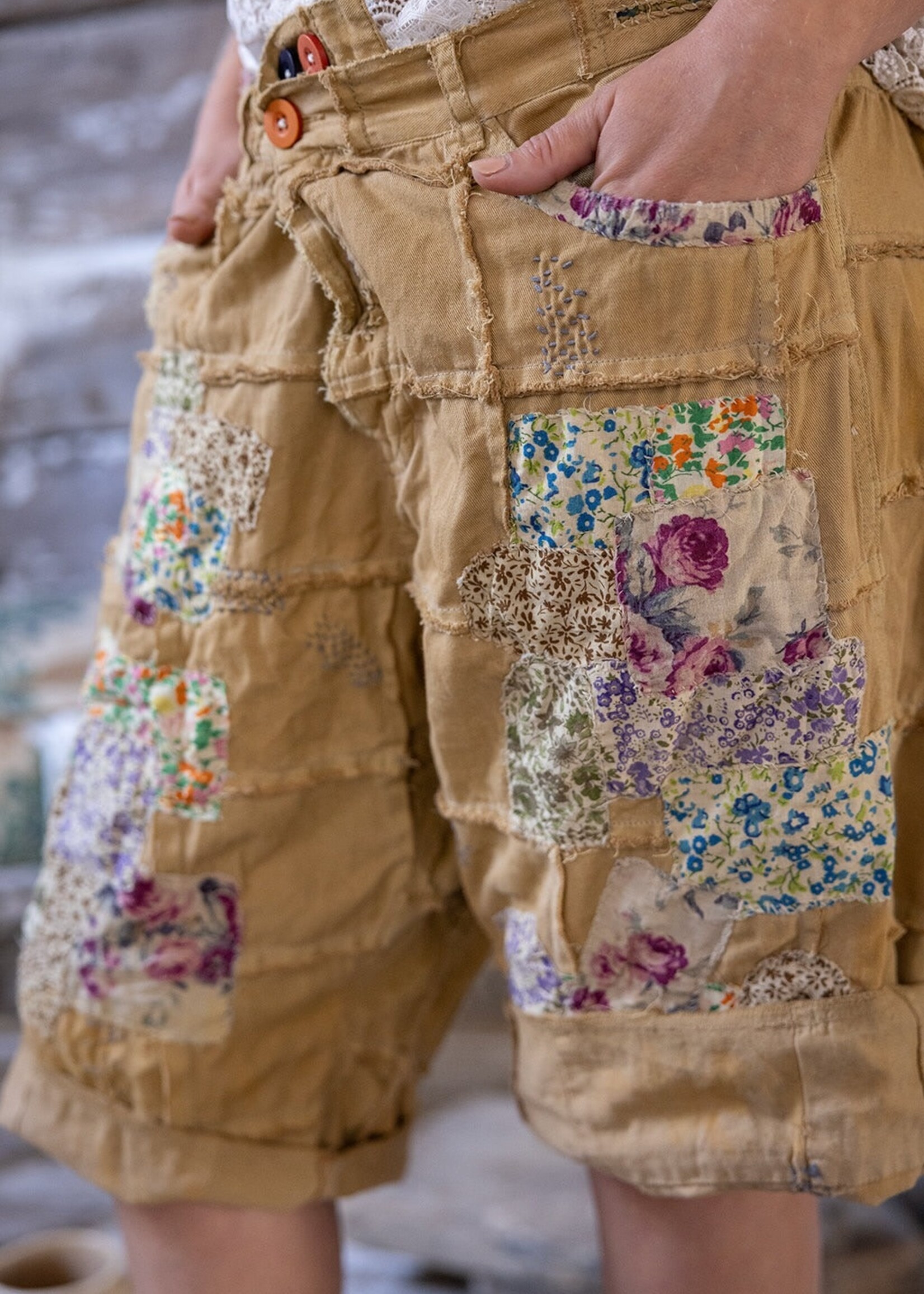 Magnolia Pearl Patchwork Miner Shorts 042 Manger One Size