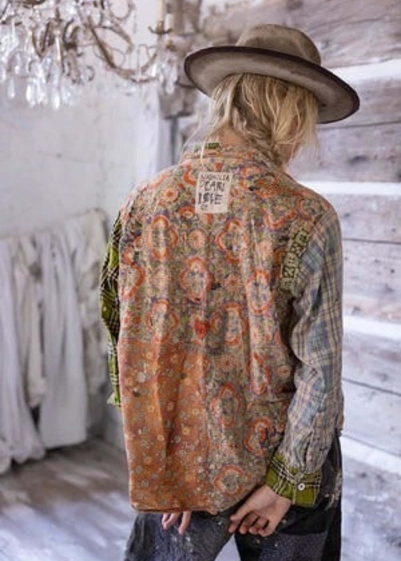 Magnolia Pearl Piecewise Kelly Western Shirt Top 1868  One Size