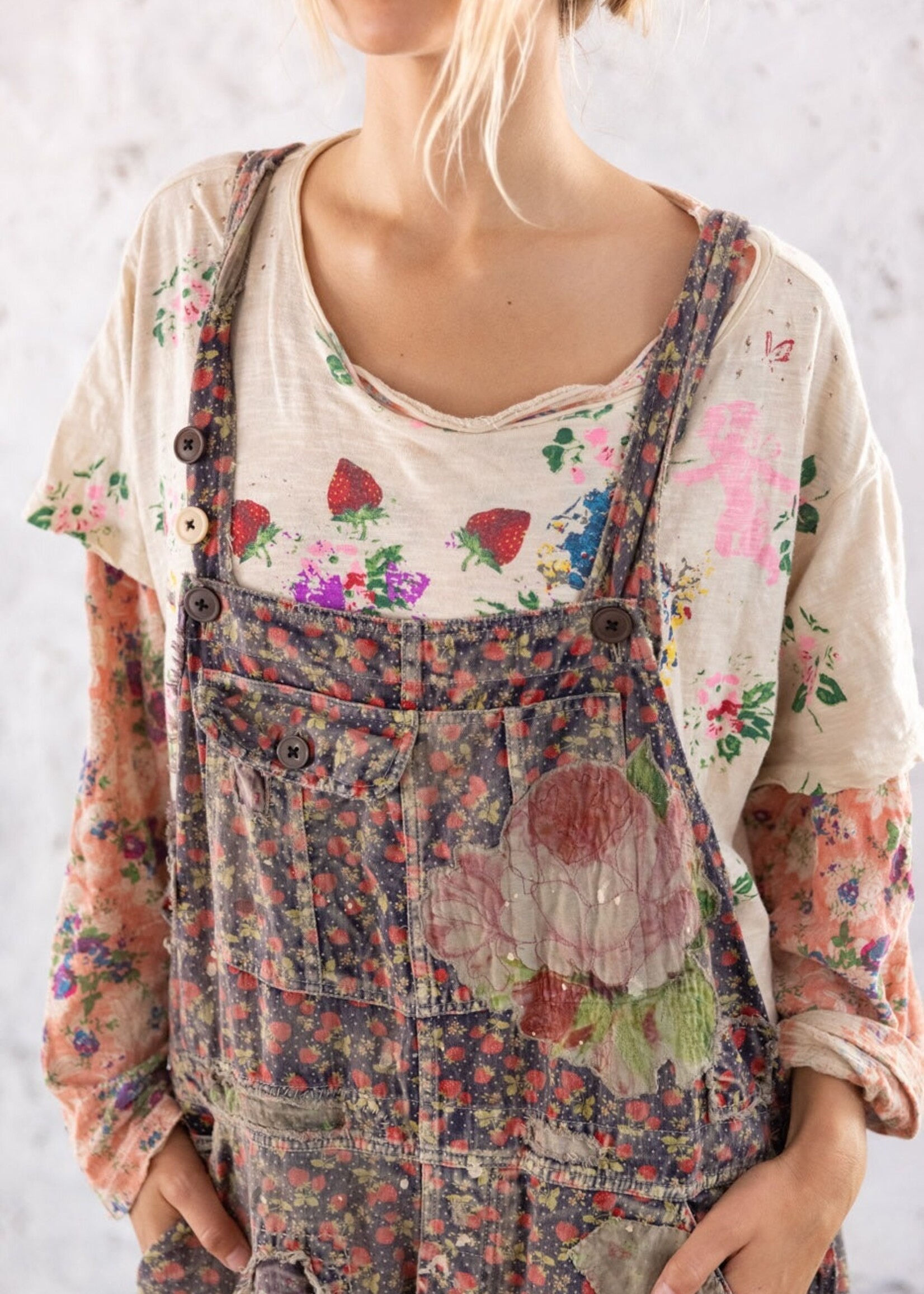 Magnolia Pearl Benjamin Wide Leg OVERALLS 116 Fruit Market One Size