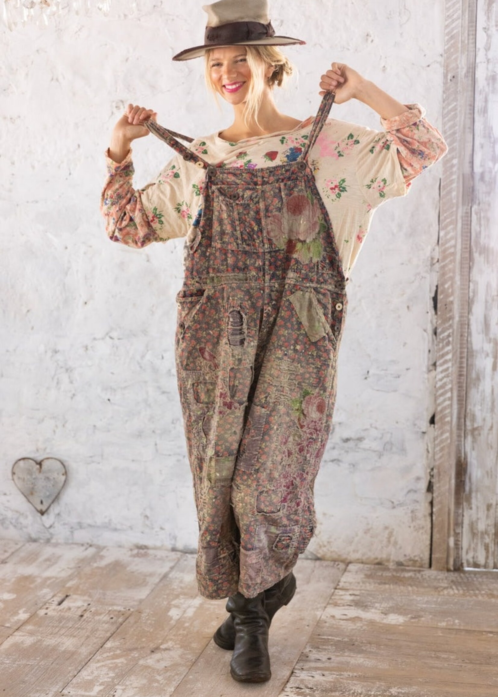 Magnolia Pearl Benjamin Wide Leg OVERALLS 116 Fruit Market One Size