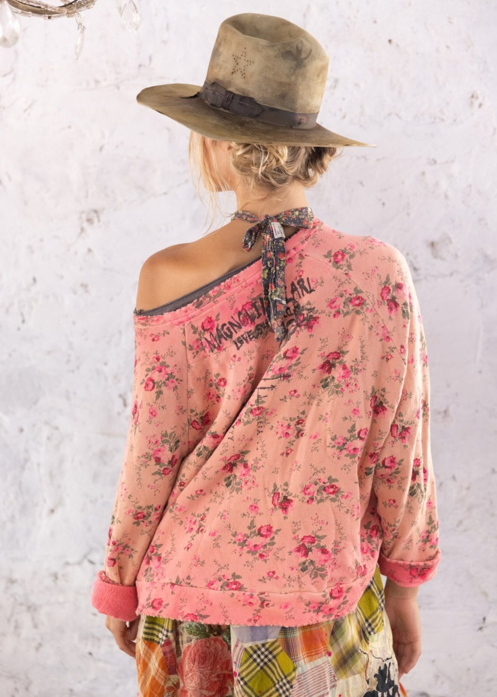 Magnolia Pearl Floral Hawk Richi Sweatshirt TOP 1746 Azalea Floral One Size