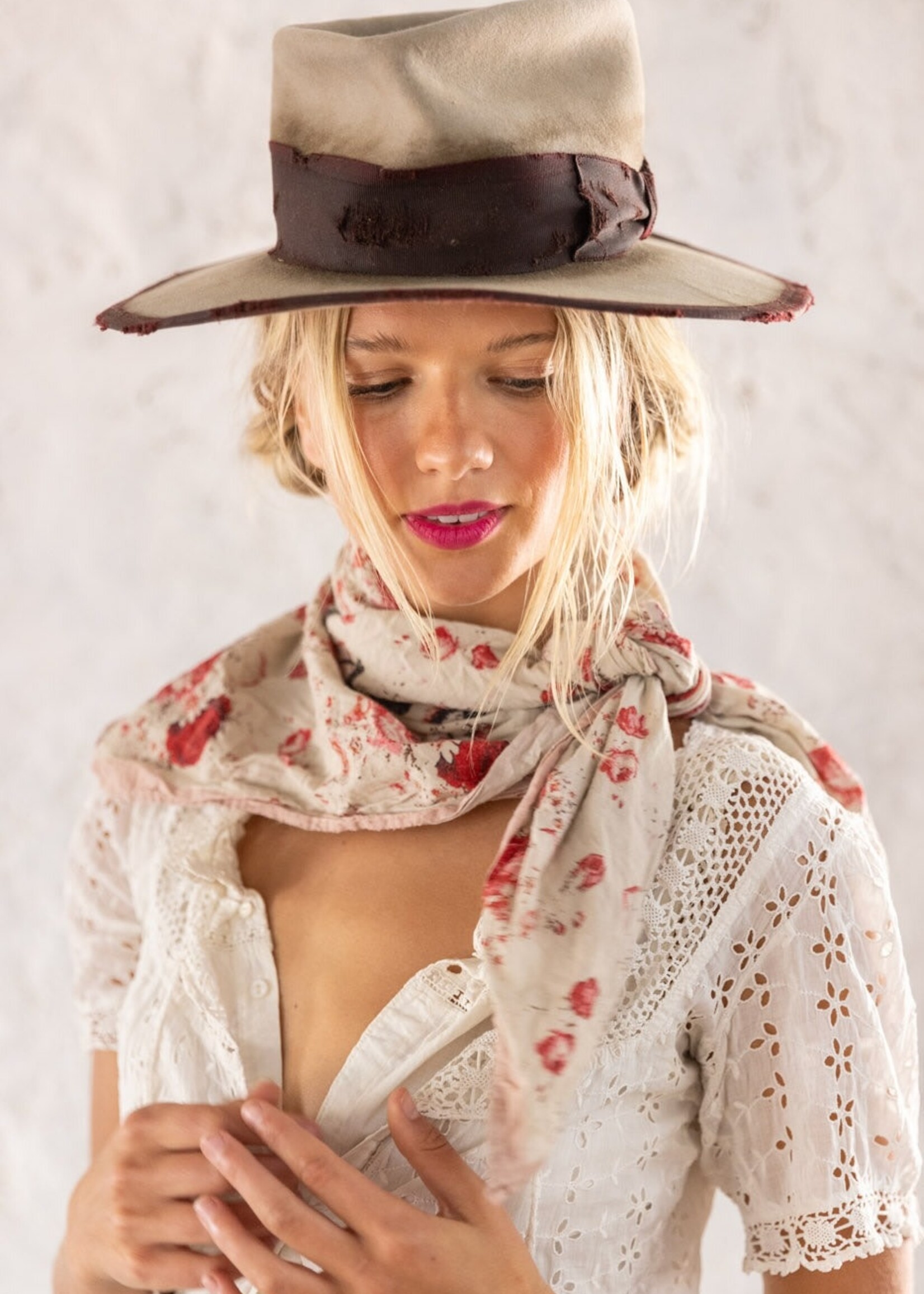 Magnolia Pearl MP Love Co Floral Bandana SCARF 124 Des Rosiers One Size