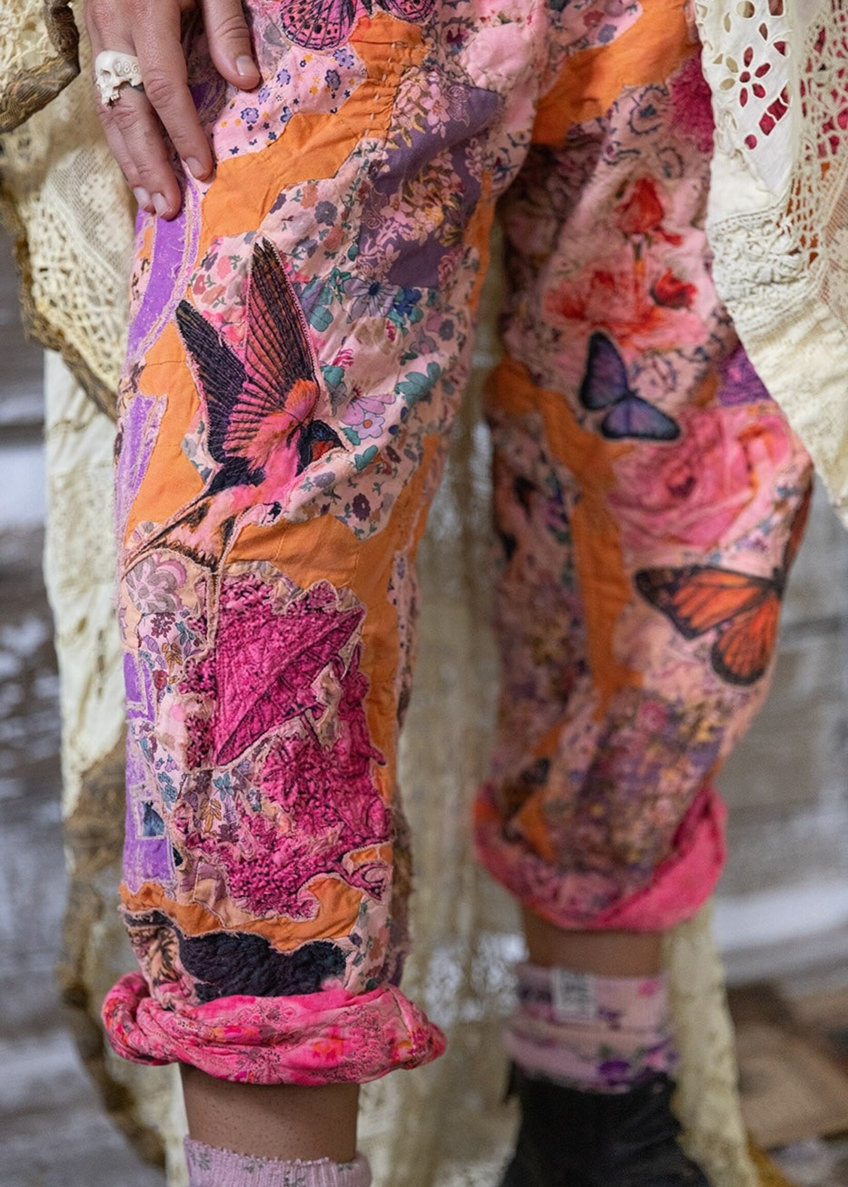 Magnolia Pearl Quit Nature Love Miner PANTS 619 Azalea  One Size