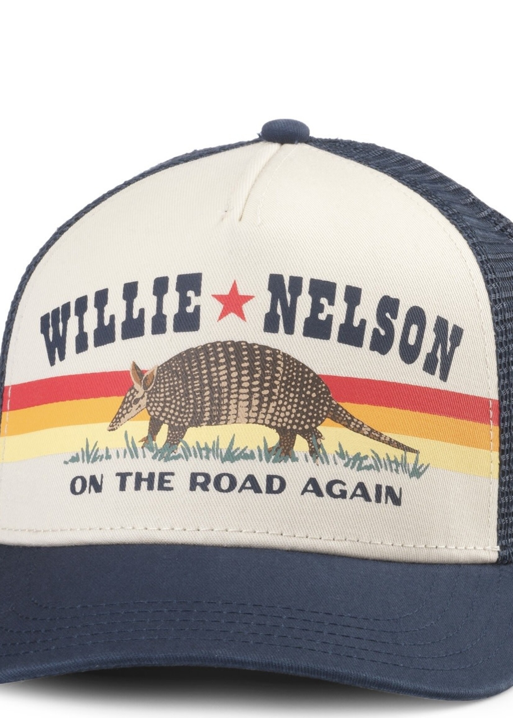 Willie Nelson Armadillo On The Road Again Trucker Hat