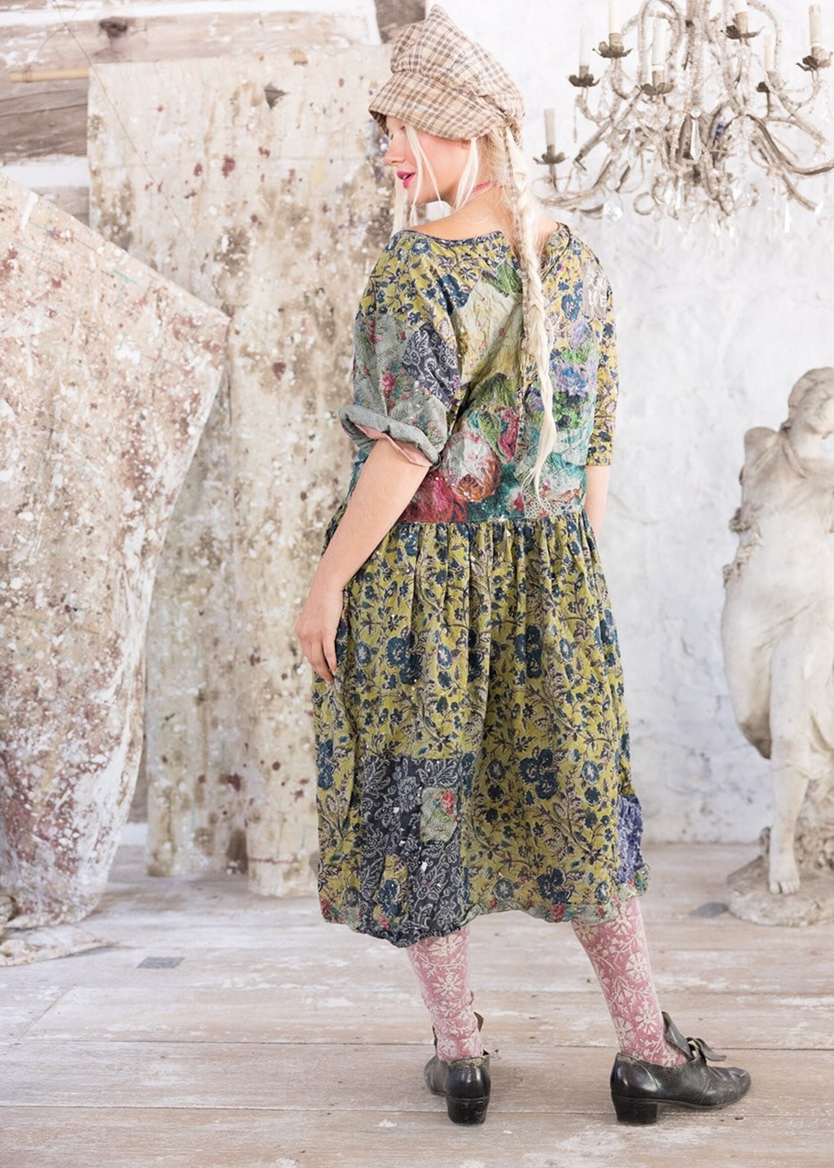 Magnolia Pearl Floral Applique Taigi Dress 1139 Jaipur One Size