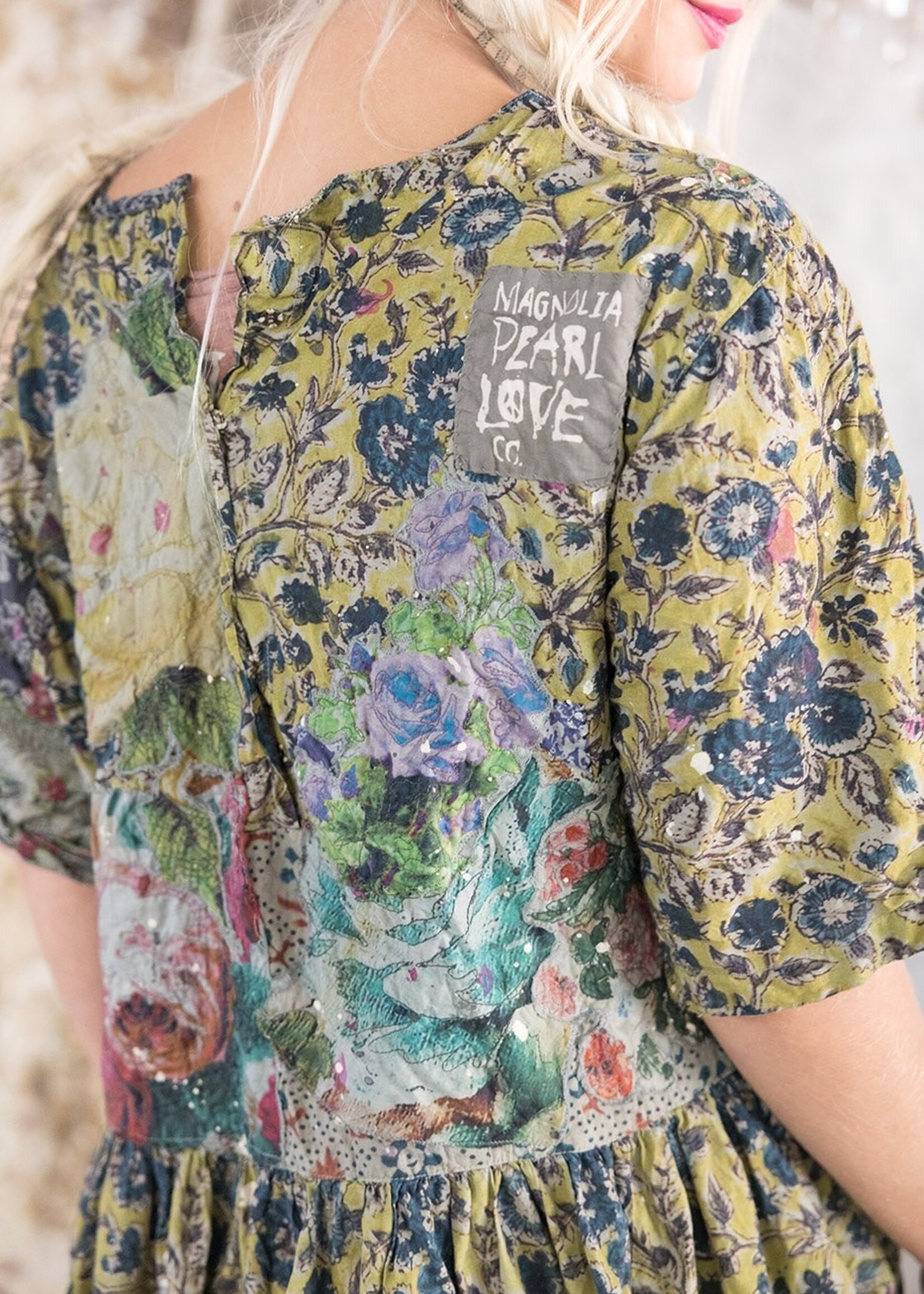 Magnolia Pearl Floral Applique Taigi Dress 1139 Jaipur One Size