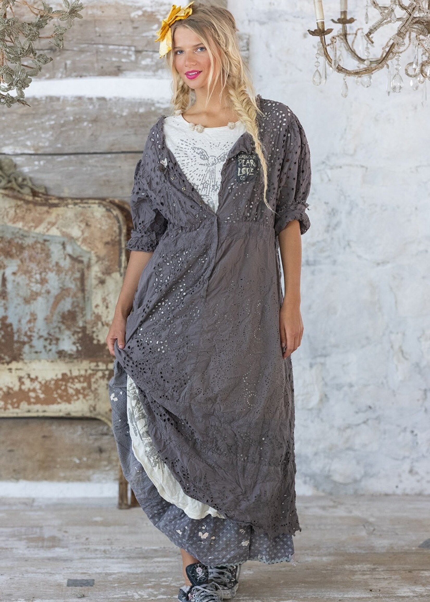 Magnolia Pearl Eyelet Maevry Dress 1127 Ozzy One Size