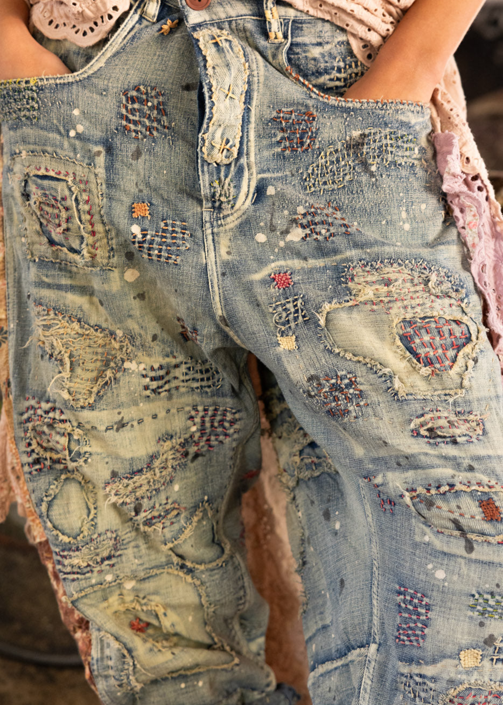 Magnolia Pearl Hommage Denims Pants 723 Washed Indigo OS