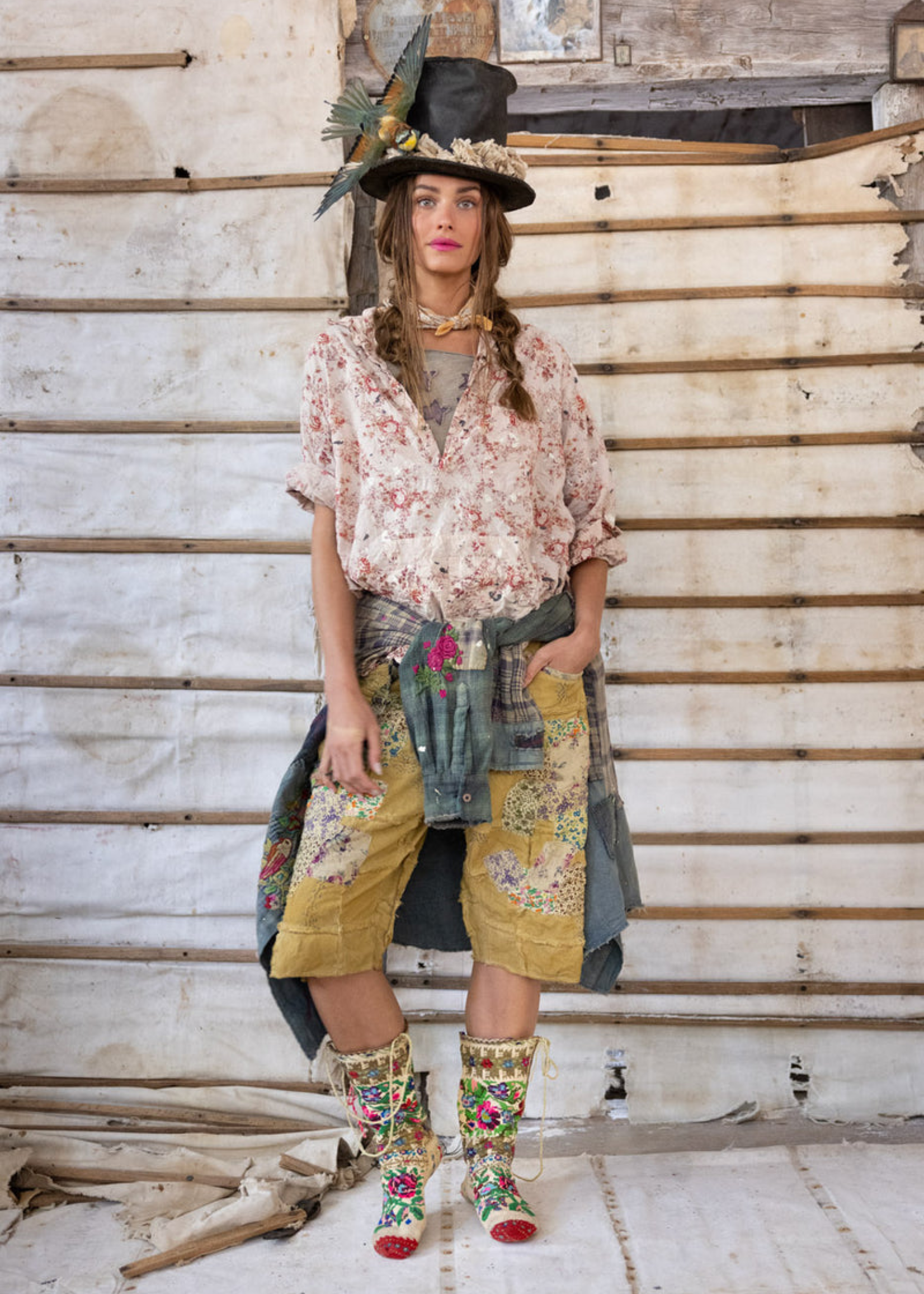 Magnolia Pearl Patchwork Miner Shorts 042 Manger One Size