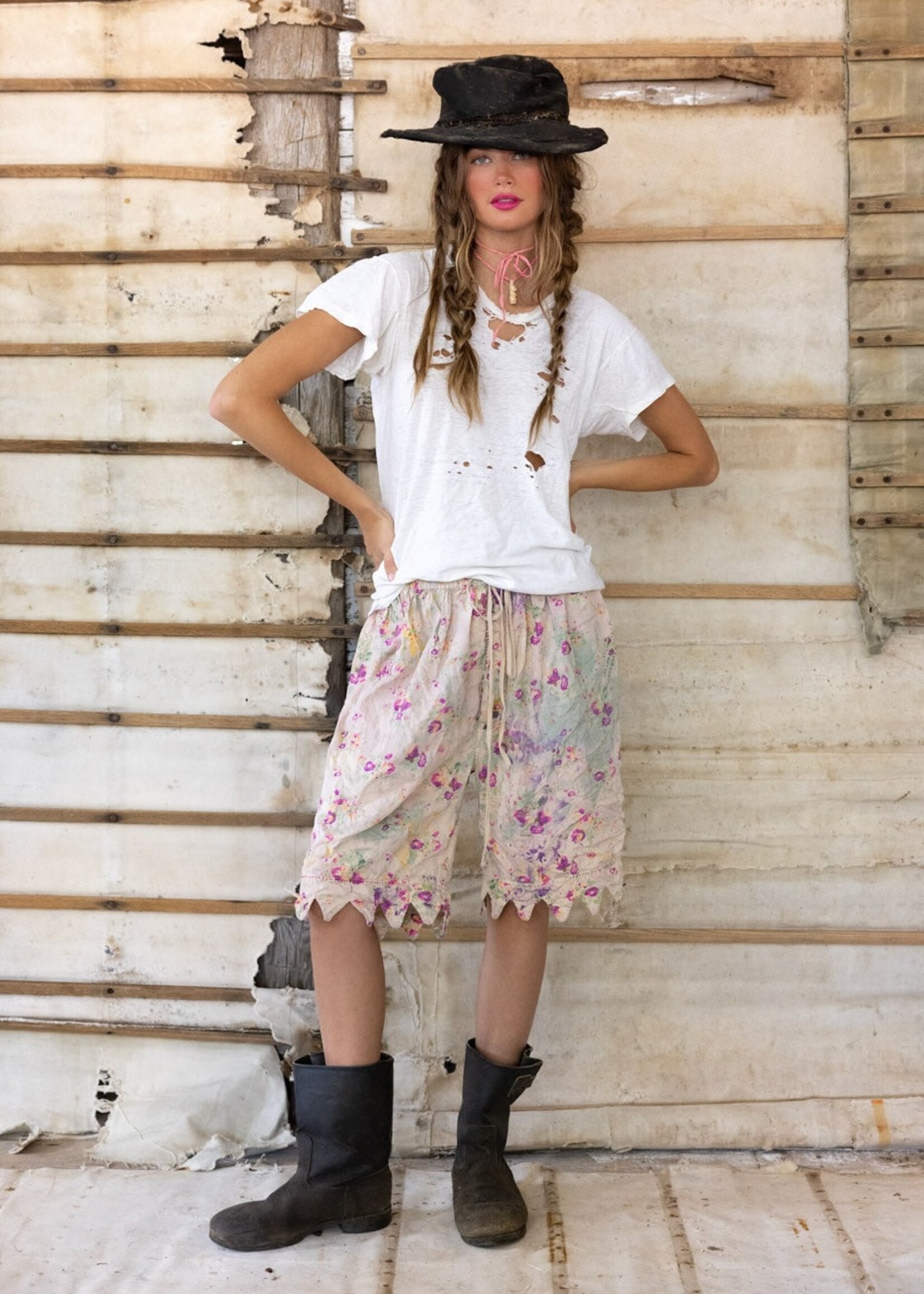 Magnolia Pearl Floral Khloe Boxers Shorts 043 Pressed Flowers
