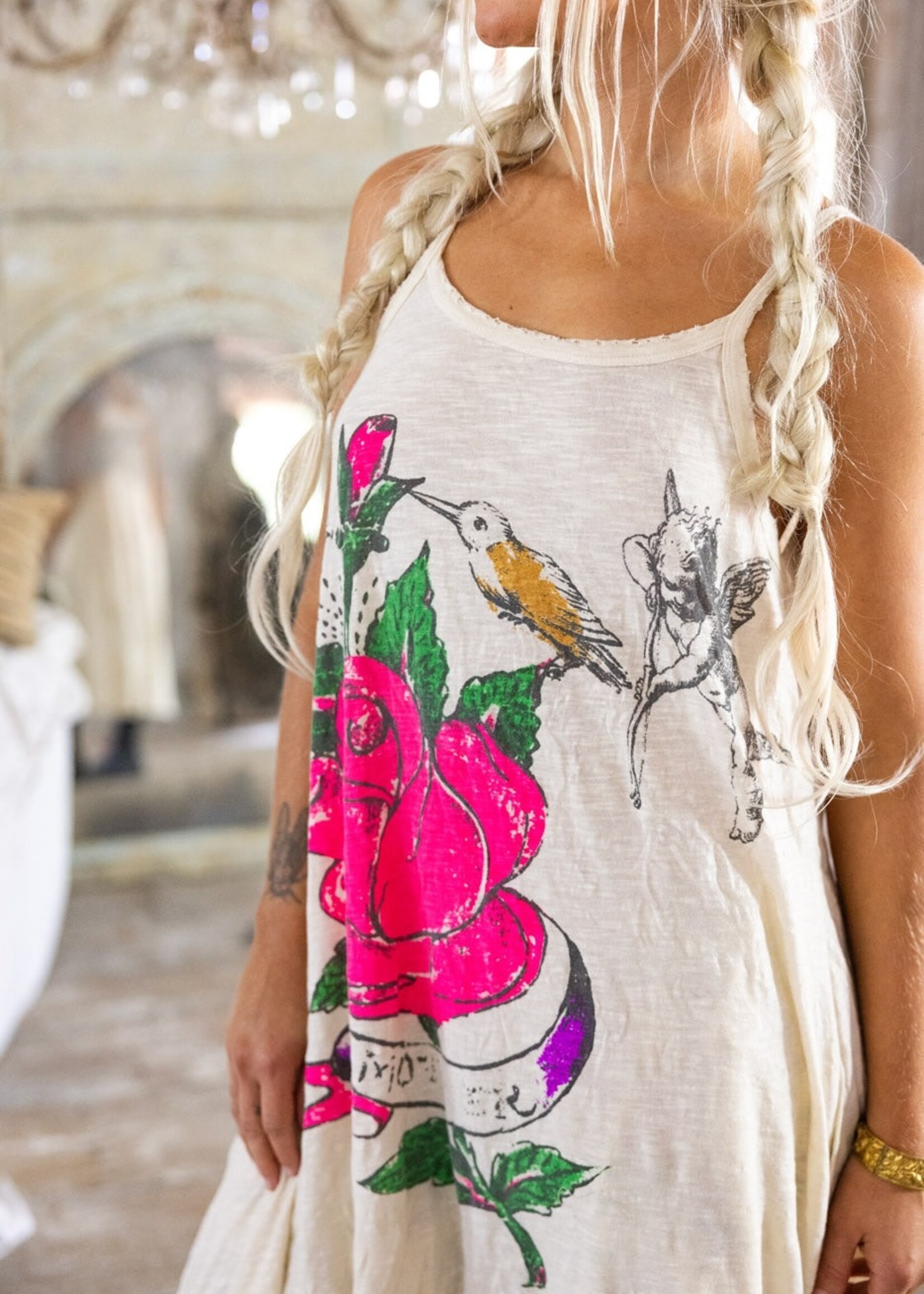 Magnolia Pearl Abbeyrosa Lana Tank Dress 1203  Moonlight One Size