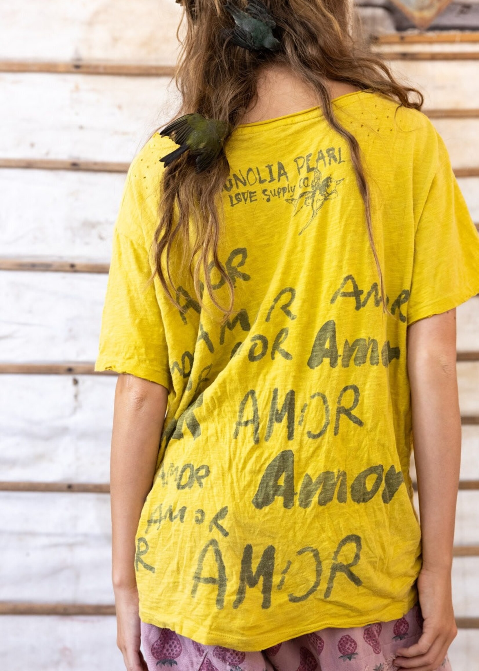 Magnolia Pearl Love Amor Tee Top 1944 Electric Sunflower One Size