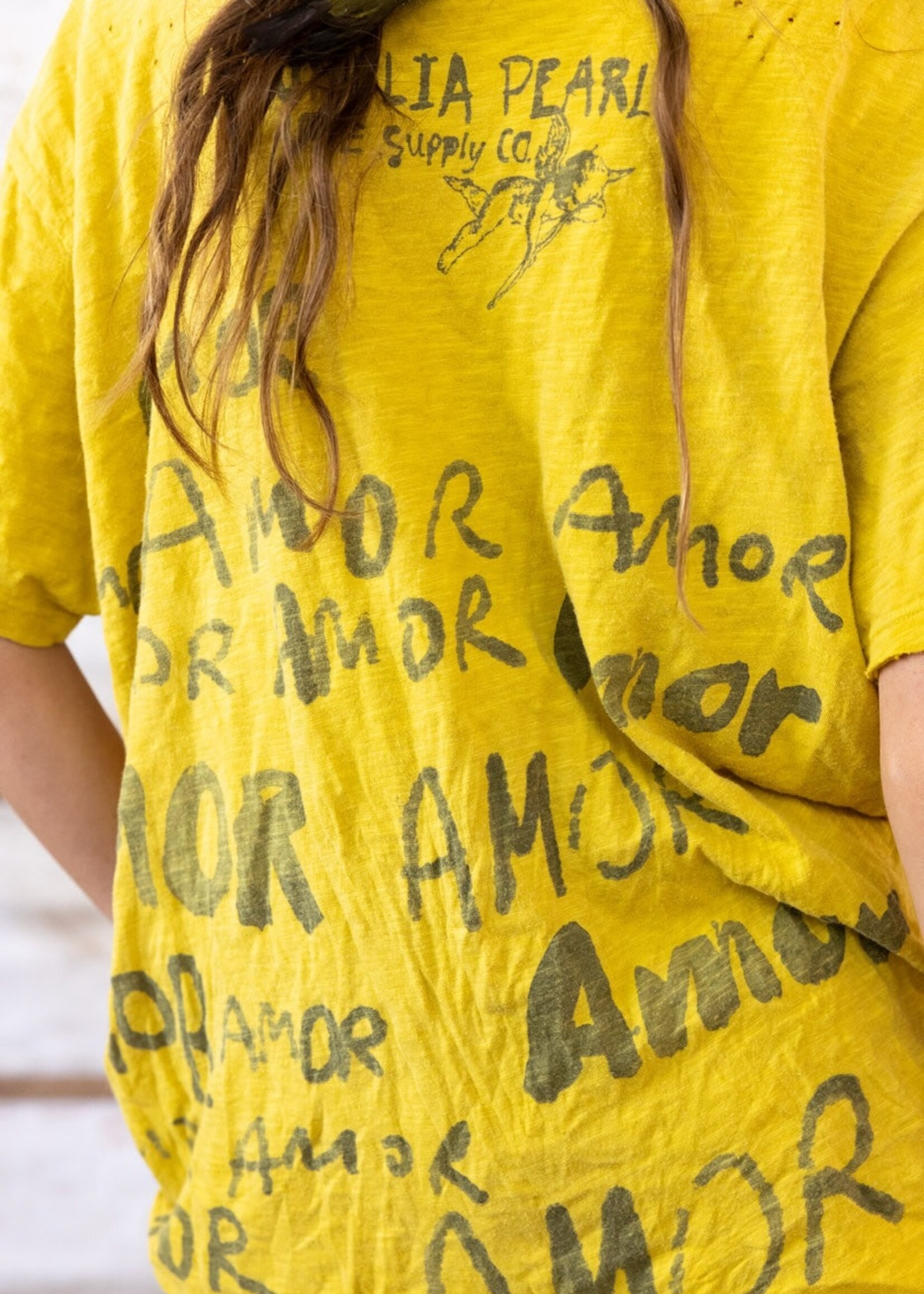 Magnolia Pearl Love Amor Tee Top 1944 Electric Sunflower One Size