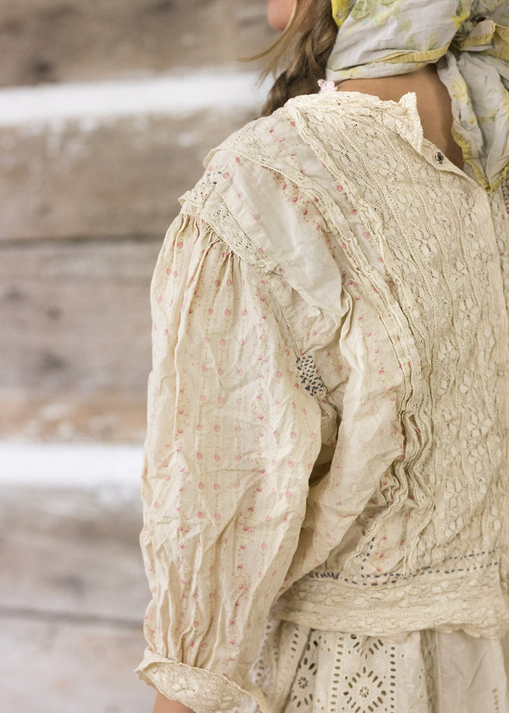 Magnolia Pearl Floral Danika Blouse Top 1376 Rosebud