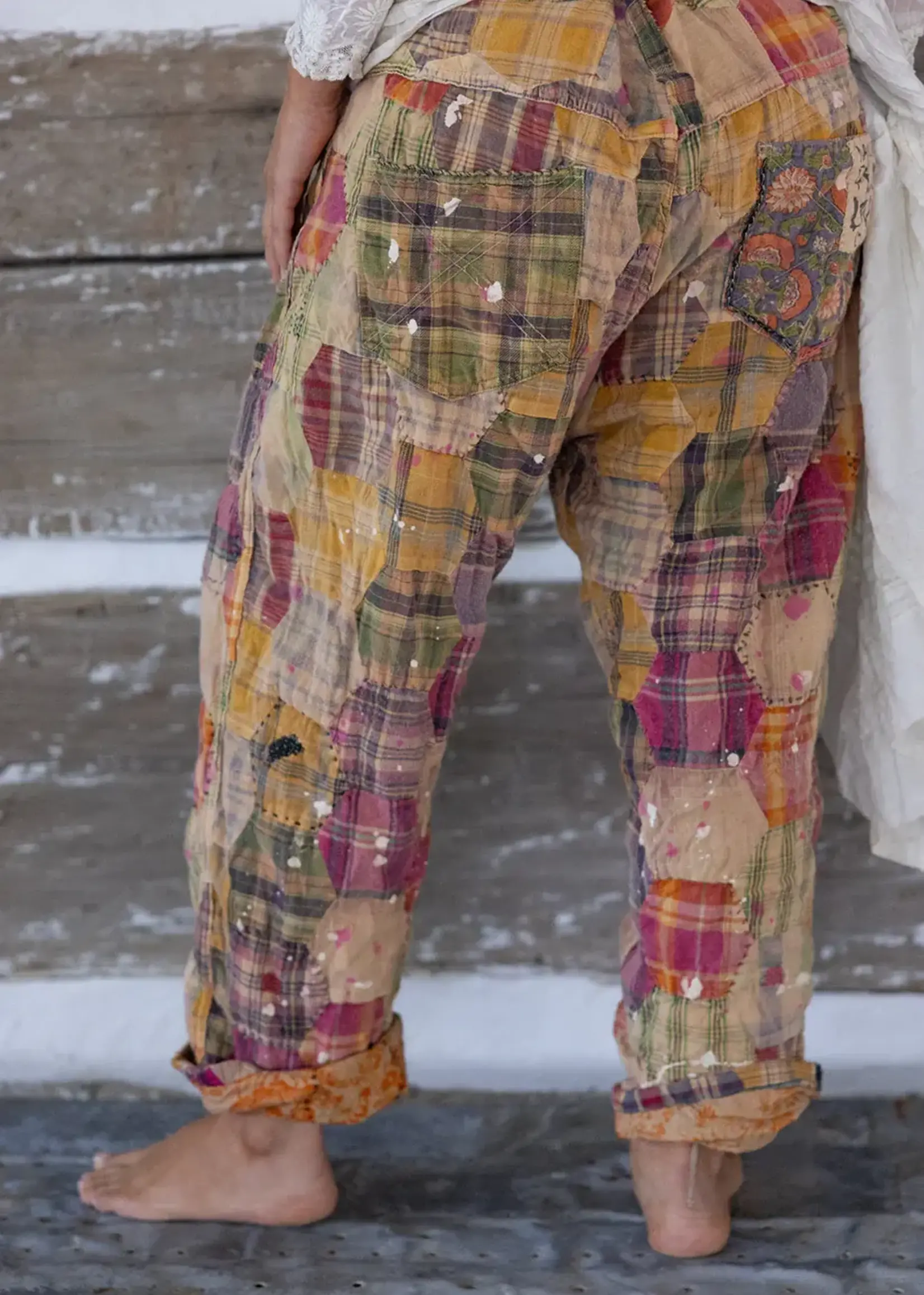 Magnolia Pearl Quiltwork Miner Pants 783 Honeybee One Size