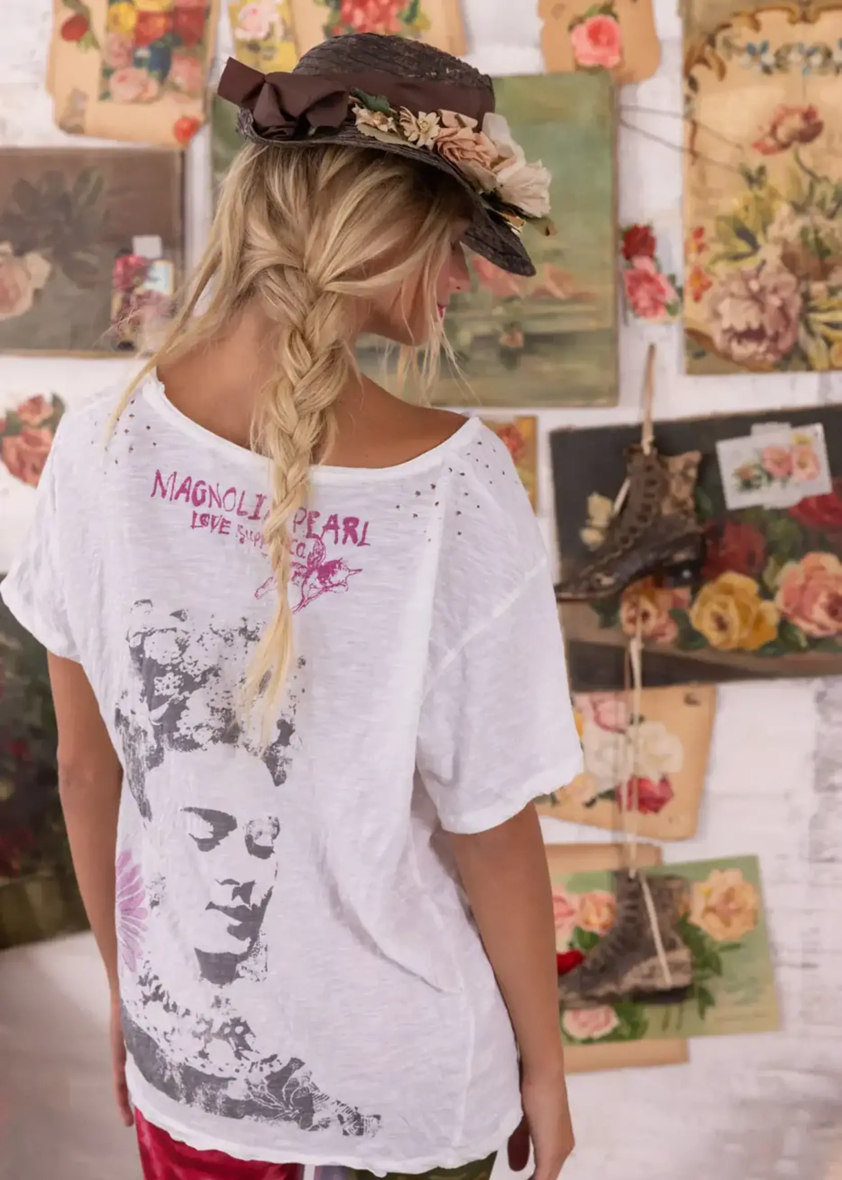 Magnolia Pearl Flight Flowers Frida Tee Top 2131 True One Size