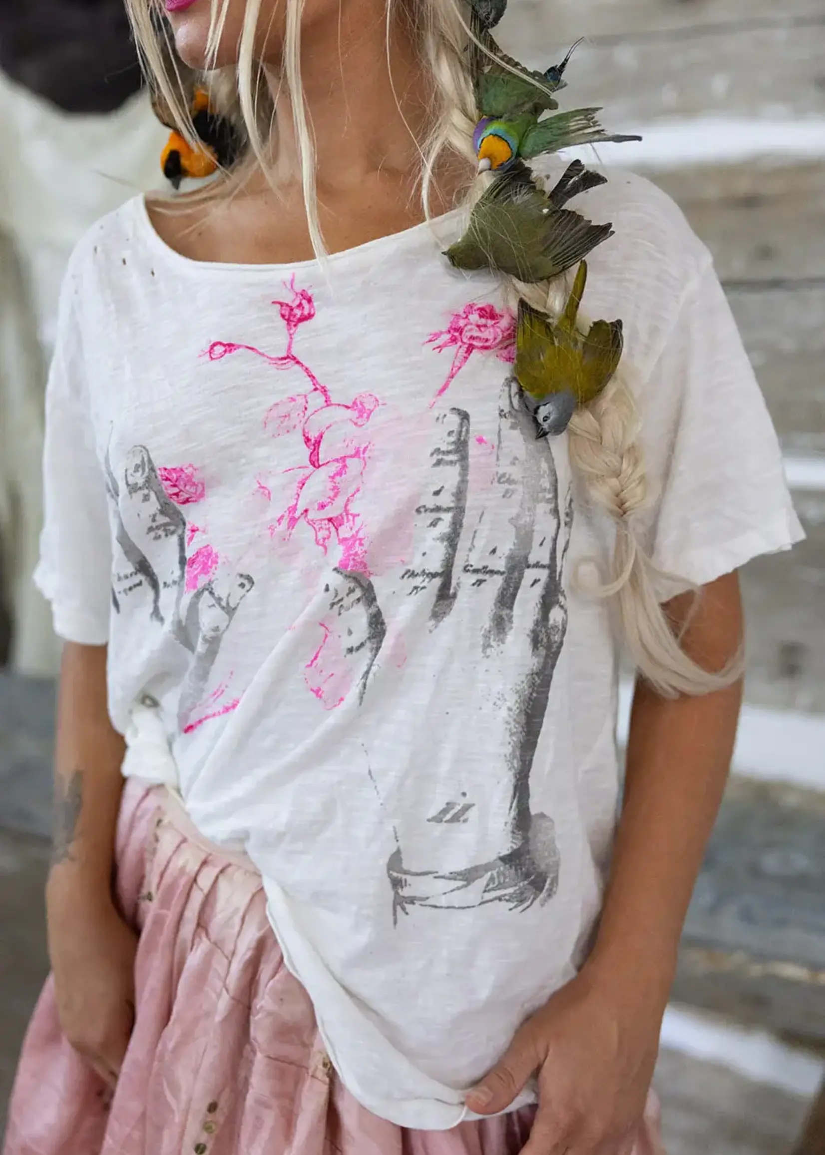 Magnolia Pearl Art of Palm Tee Top 2125 True One Size