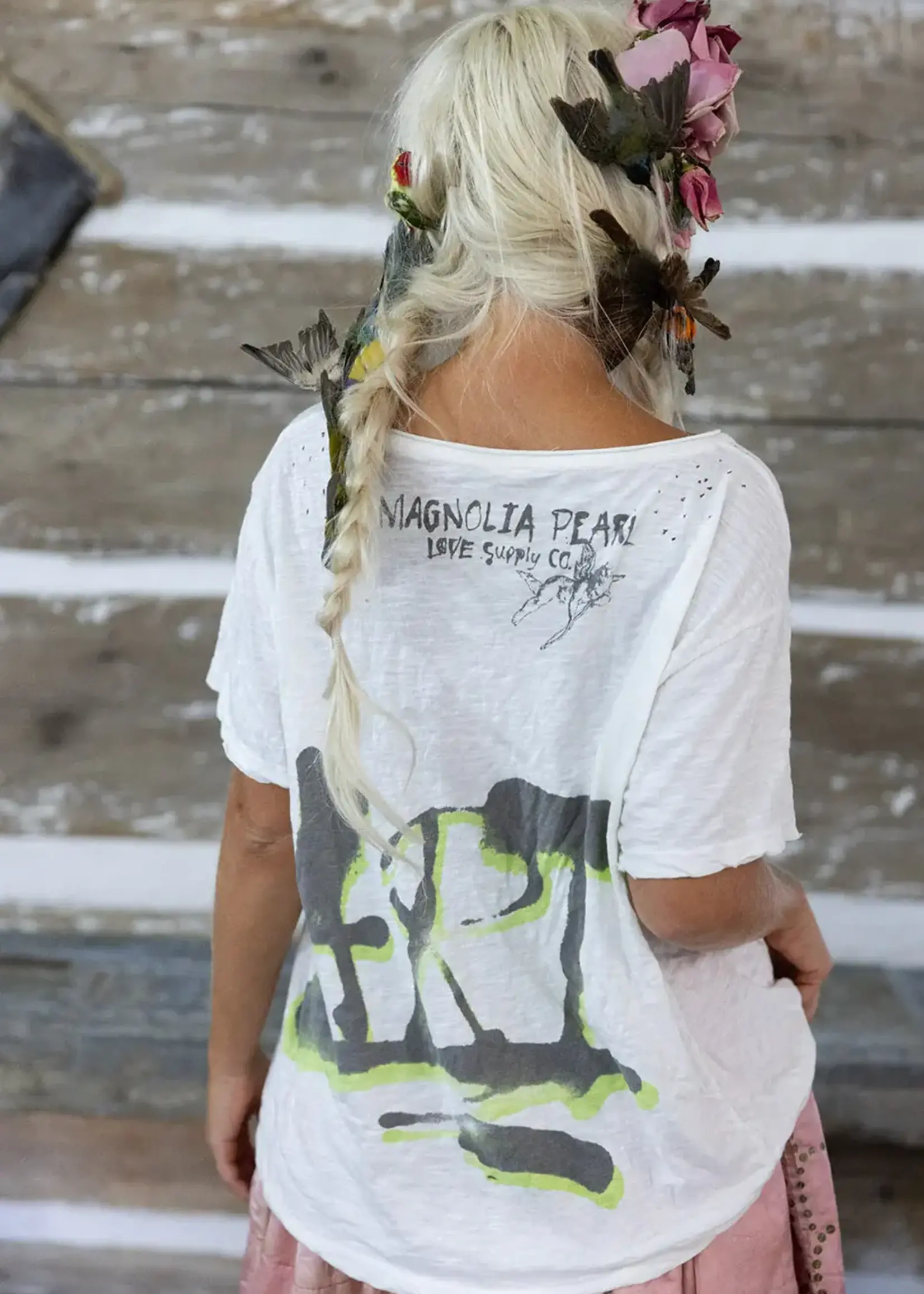 Magnolia Pearl Art of Palm Tee Top 2125 True One Size