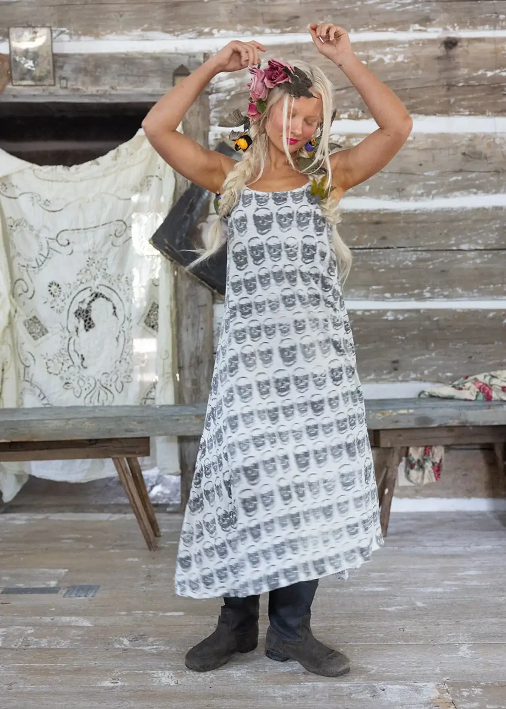 Magnolia Pearl Skulls Lana Tank Dress 1235 Muertos One Size