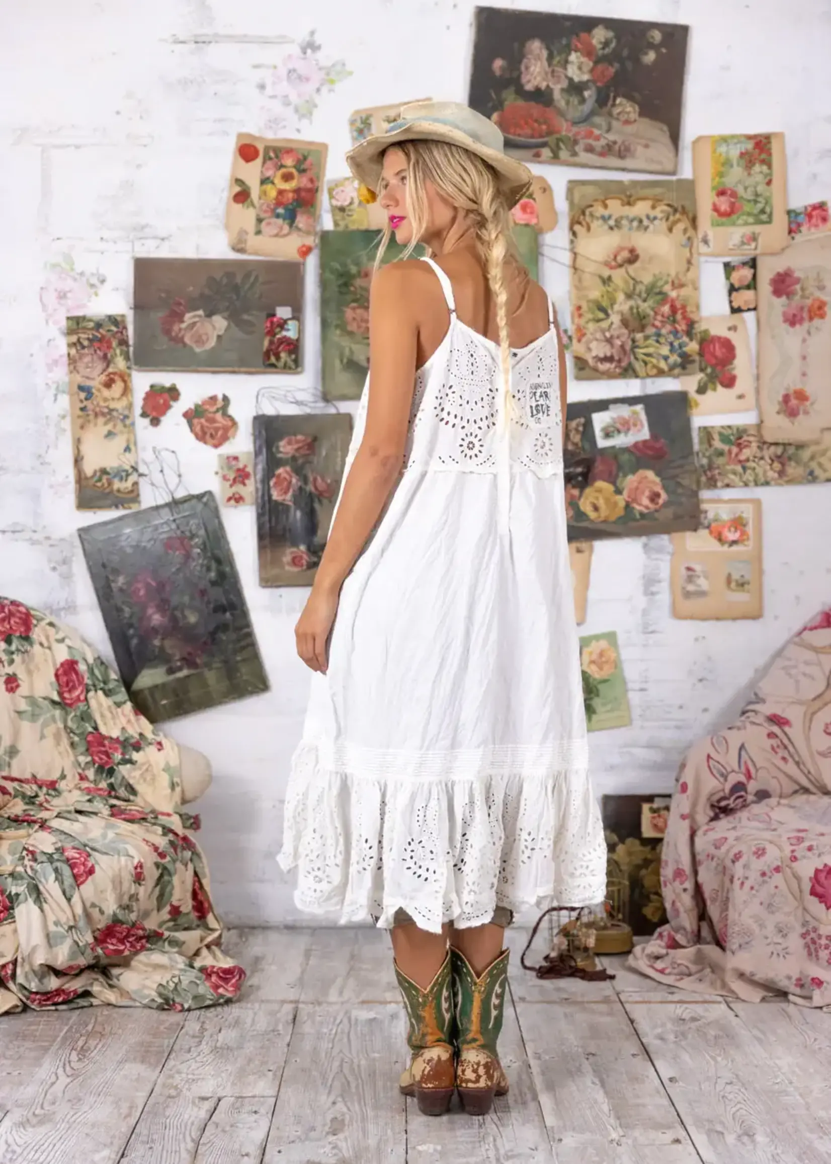 Magnolia Pearl Eyelet Lula Tank Dress 1177 True One Size