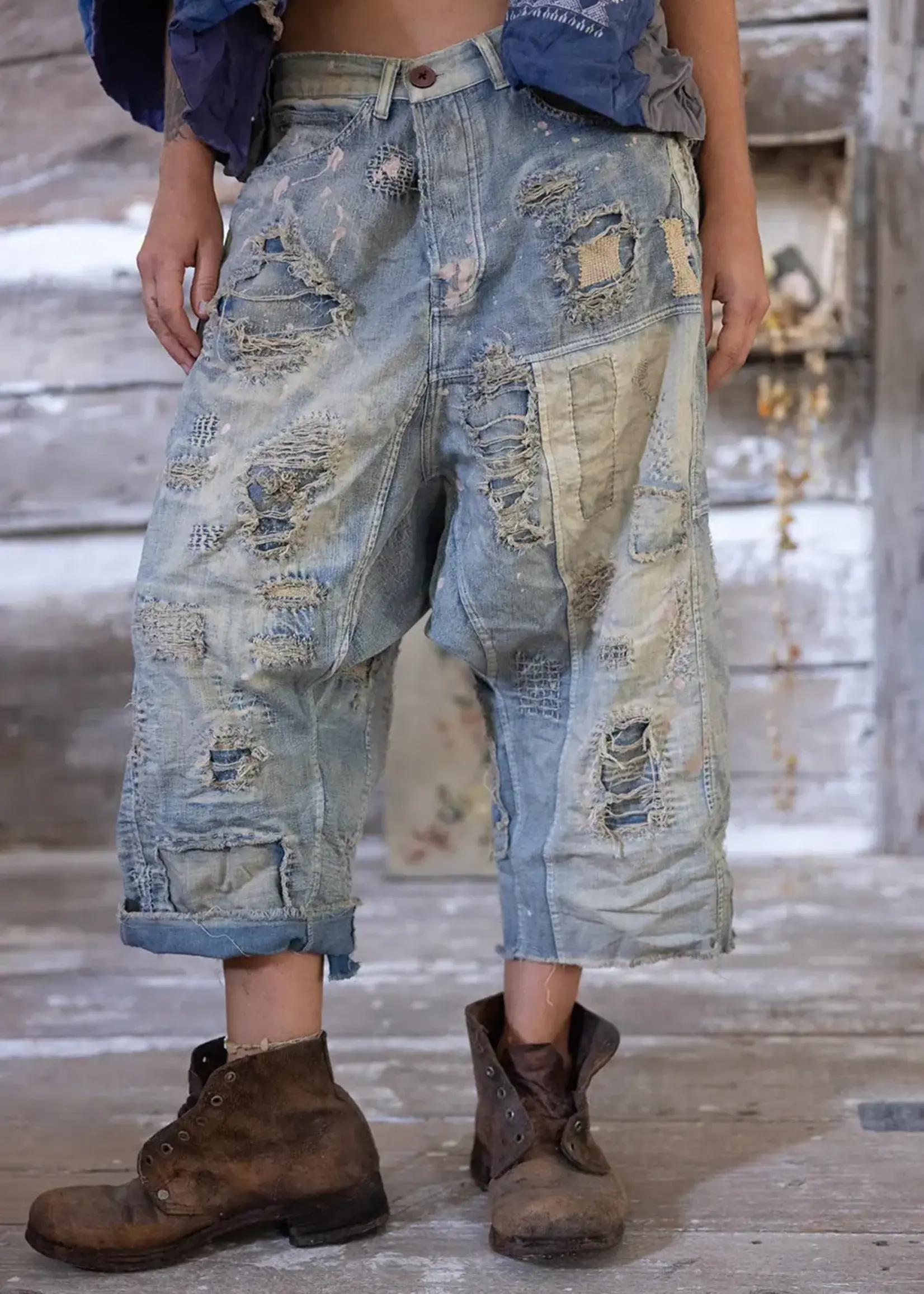 Magnolia Pearl Yosemite Denims Washed Indigo Pants 774 One Size