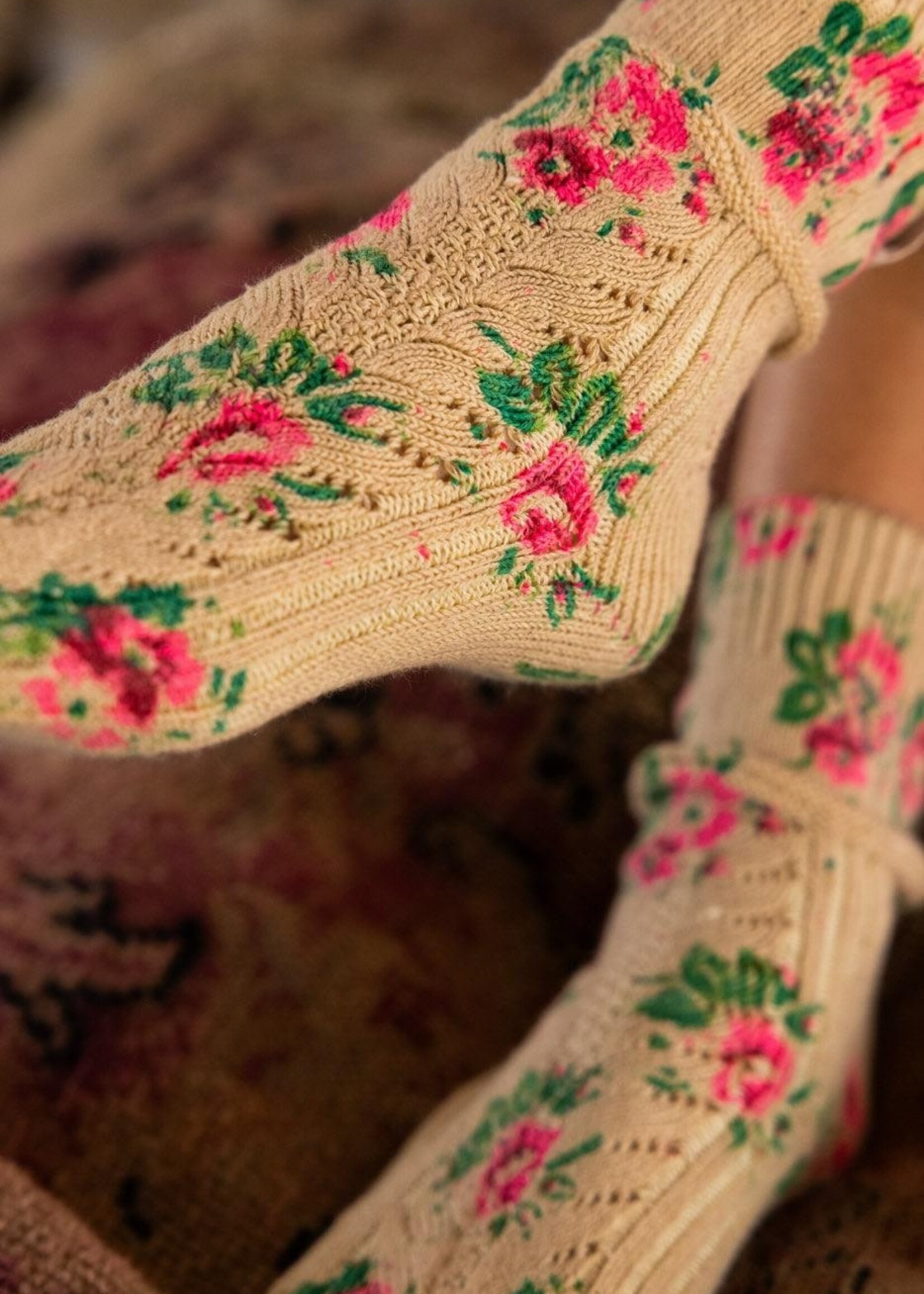 Magnolia Pearl MP Floral Lil Dipper Socks 098 Lusoria