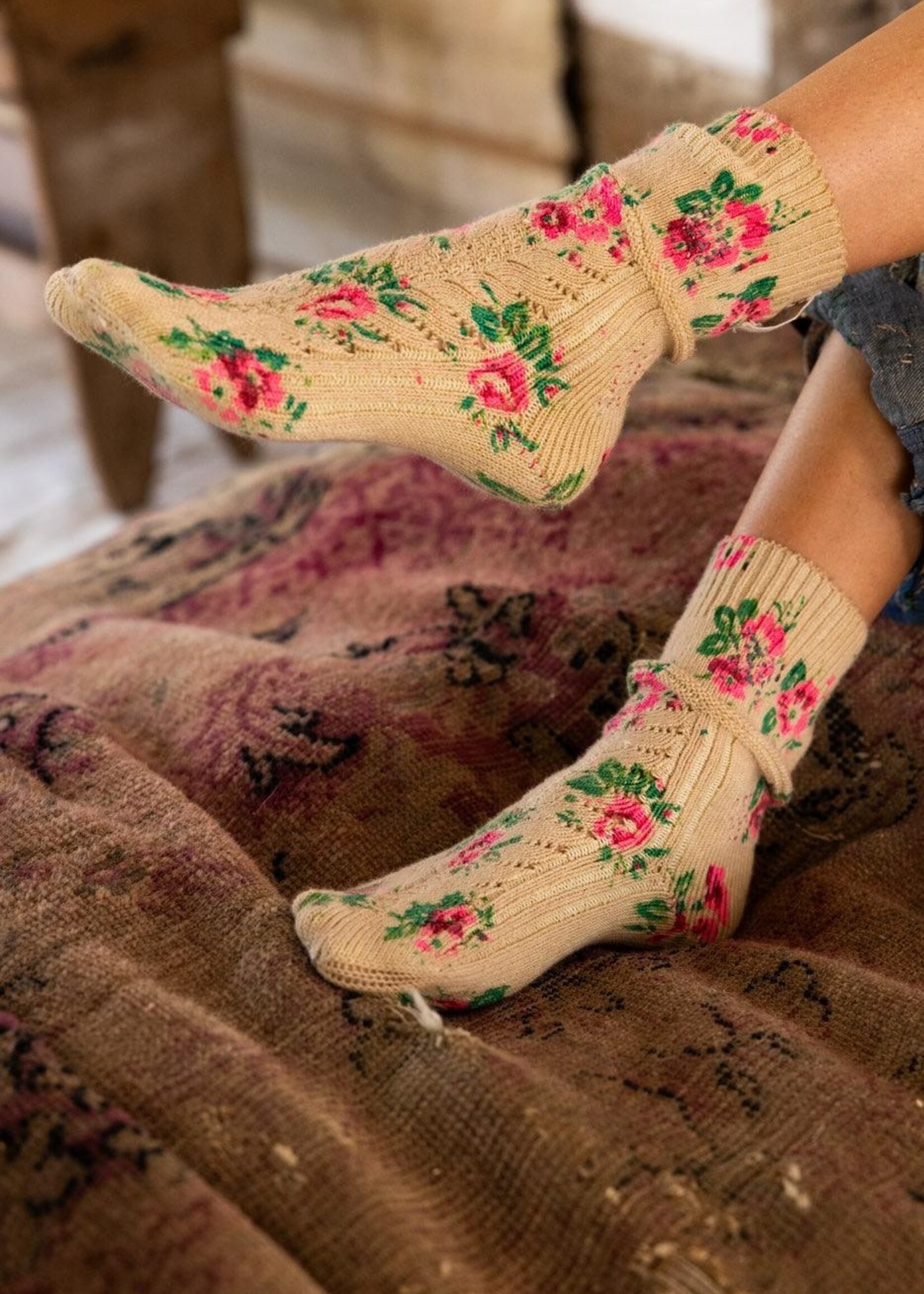 Magnolia Pearl MP Floral Lil Dipper Socks 098 Lusoria