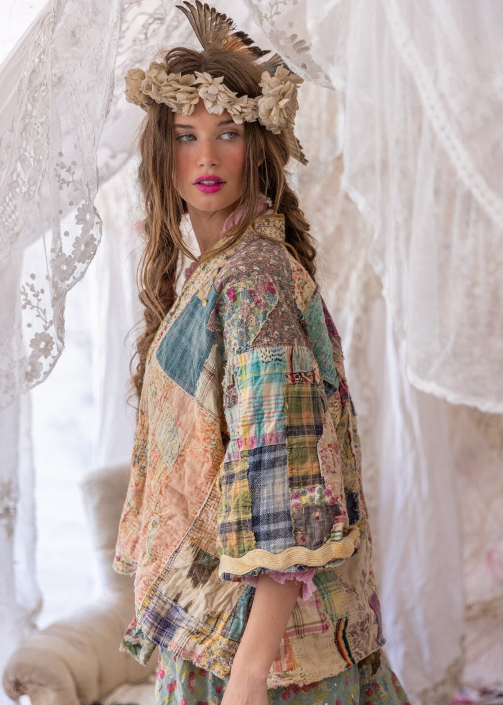 Magnolia Pearl Patchwork Dekker Kimono Jacket 1152 One Size