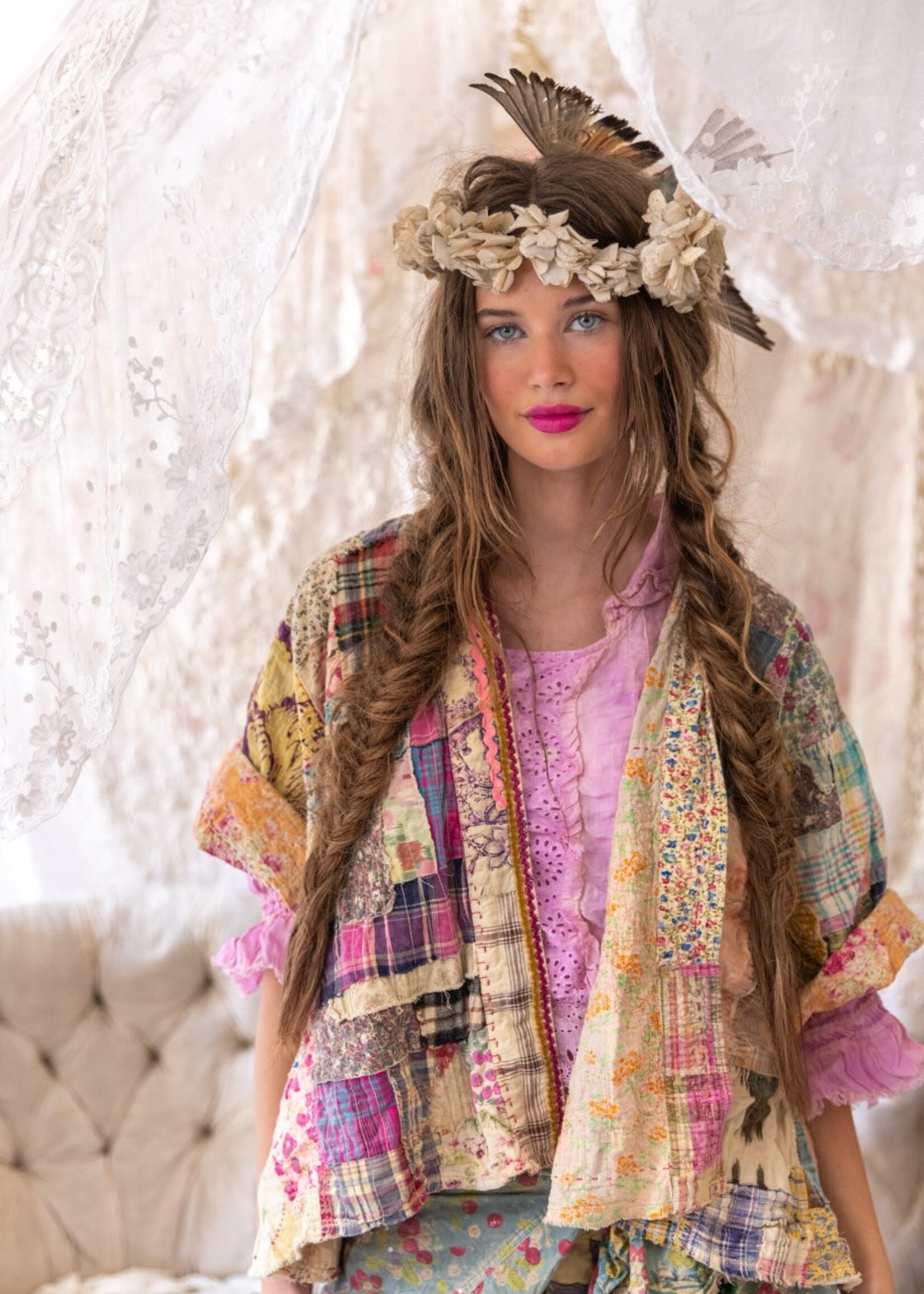 Magnolia Pearl Patchwork Dekker Kimono Jacket 1152 One Size