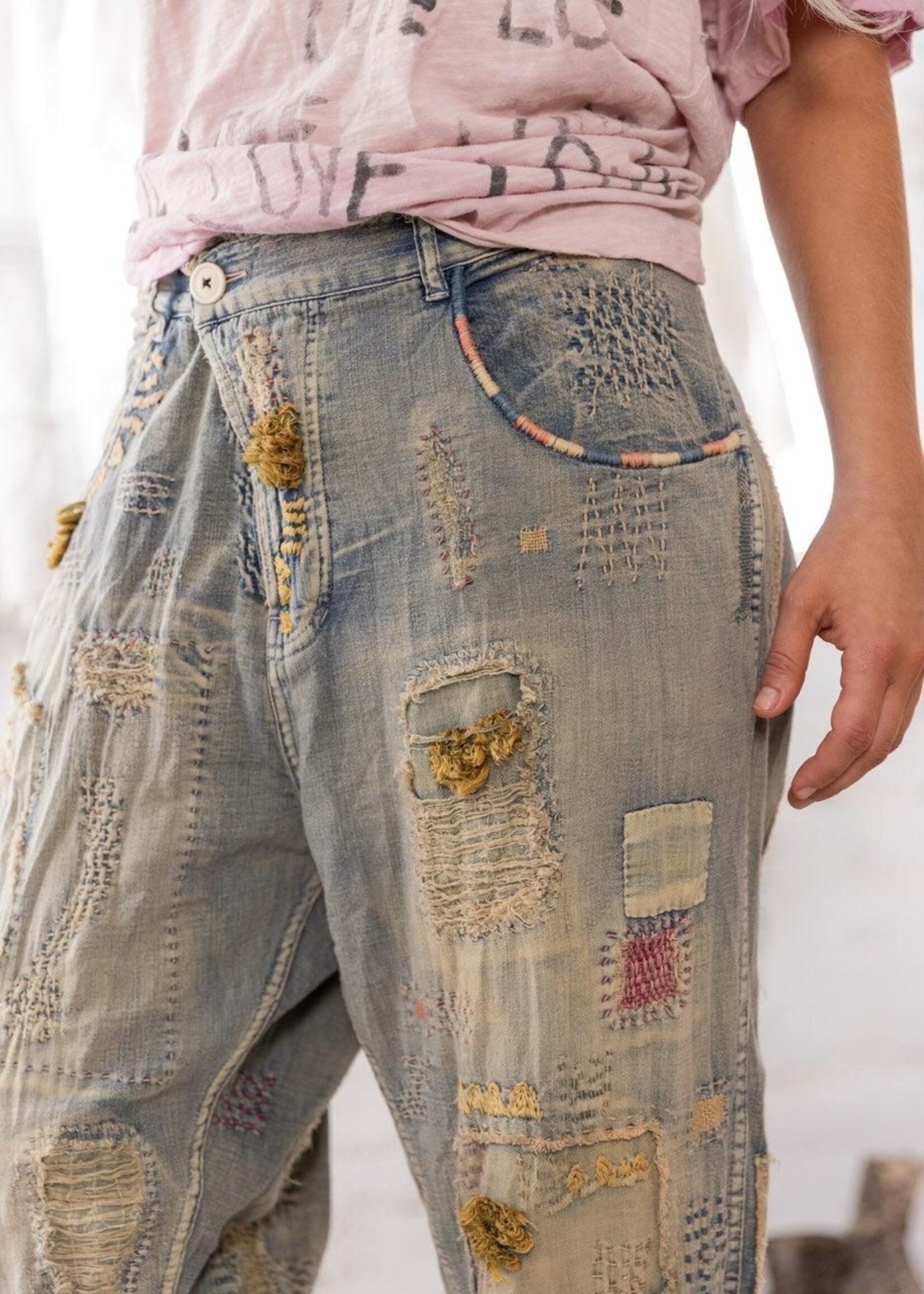 Magnolia Pearl Eva Denims Pants 769 Washed Indigo One Size