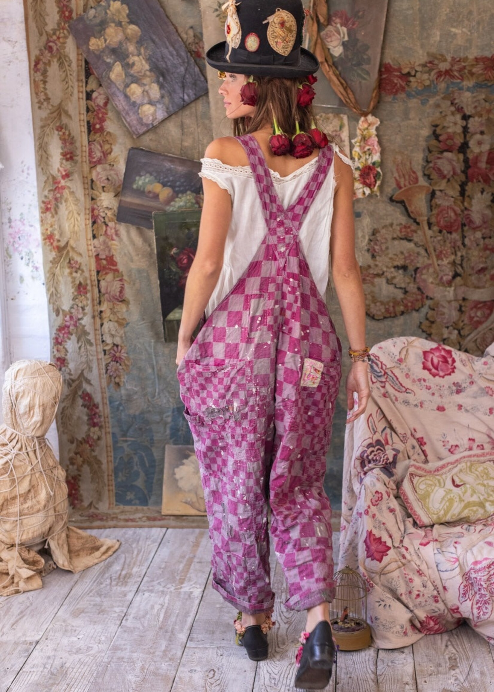 Magnolia Pearl Patchwork Love Overalls 096 McGee One Size