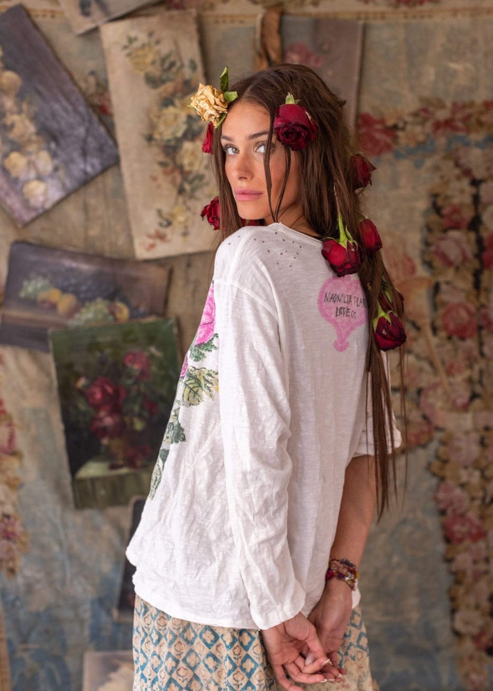 Magnolia Pearl Flor De La Pasion Viggo Tee Top 2238 True One Size