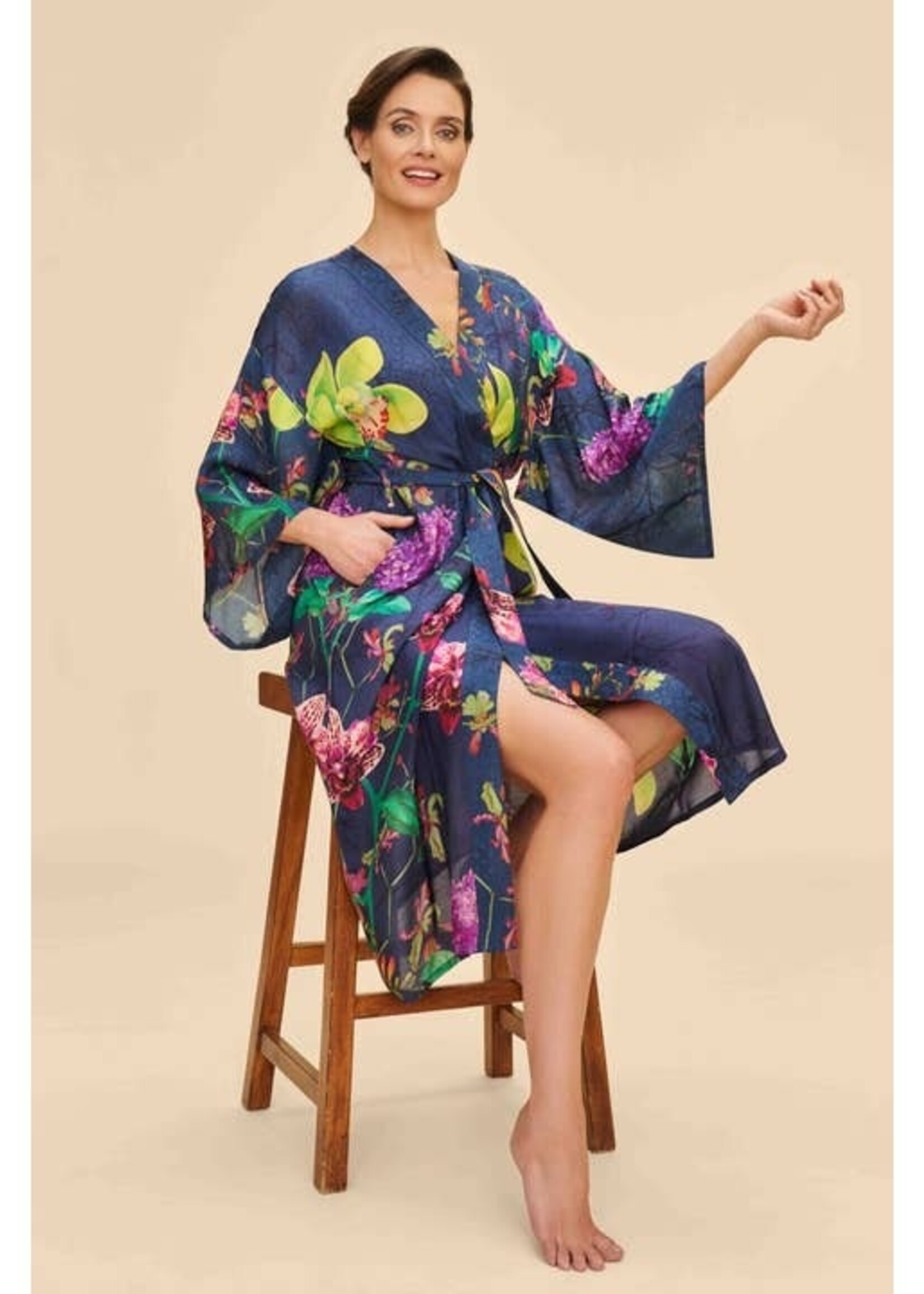 Exotic Evening in Ink Powder UK Kimono Gown