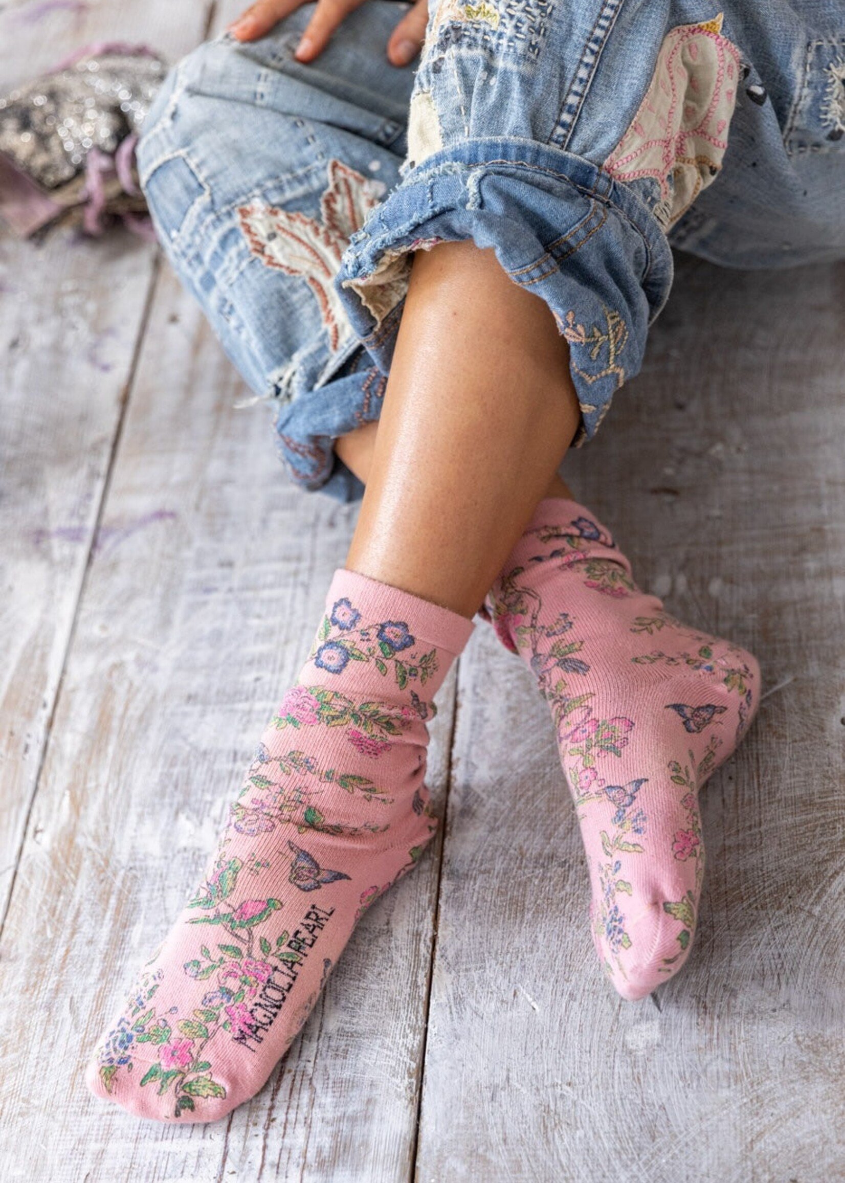Magnolia Pearl Floral MP Socks 080 Summer Lovin One Size